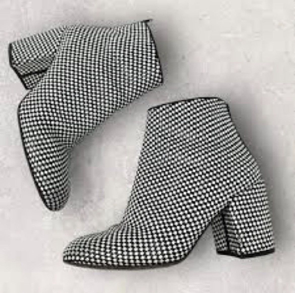 Stuart Weitzman Stuart Weitzman Black and White Checkered Ankle Boots - 8.5 Size US 8.5 / IT 38.5 - 1 Thumbnail