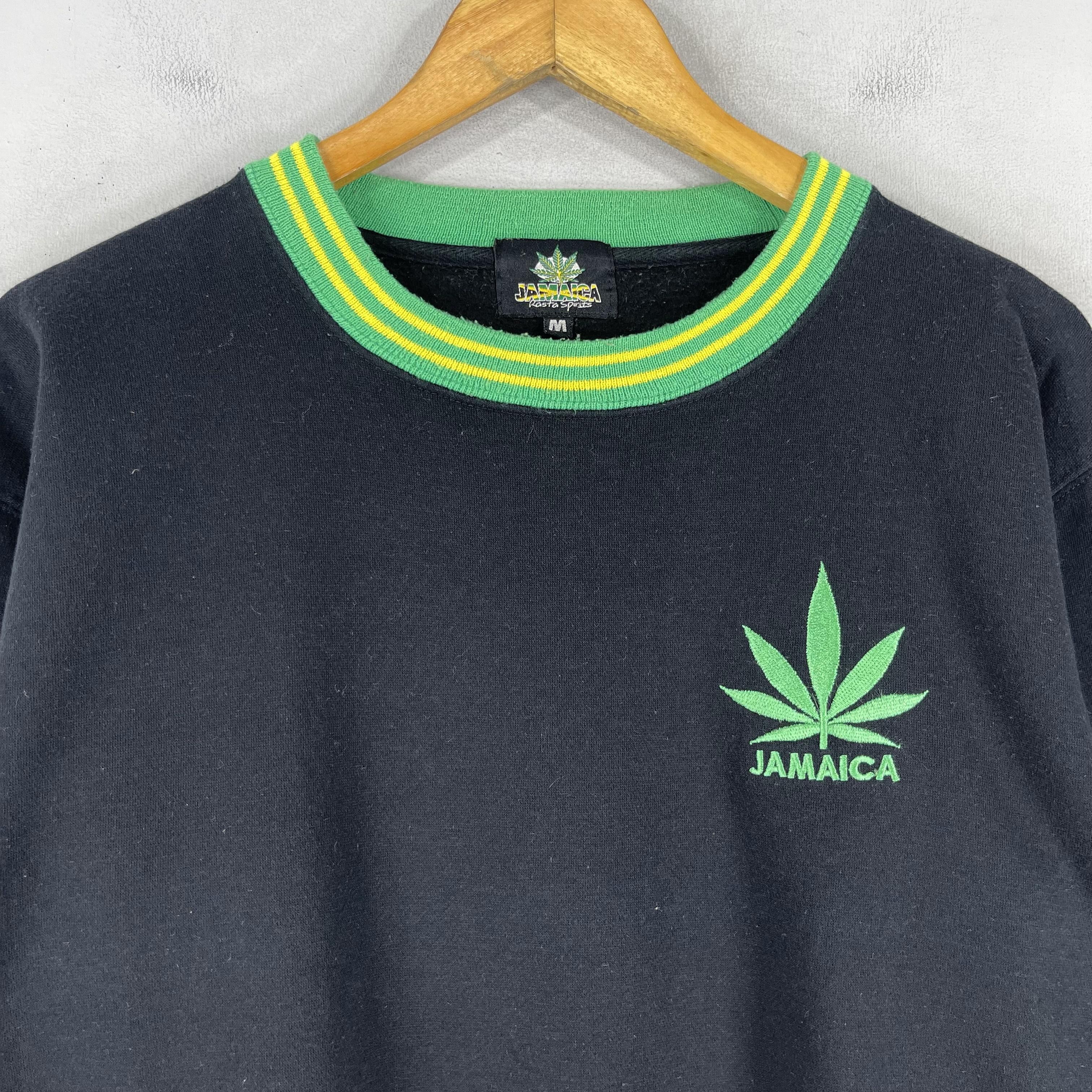 Bob Marley Vintage 90's JAMAICA Crewneck Big Logo Rasta Sweatshirt Size M / US 6-8 / IT 42-44 - 7 Thumbnail