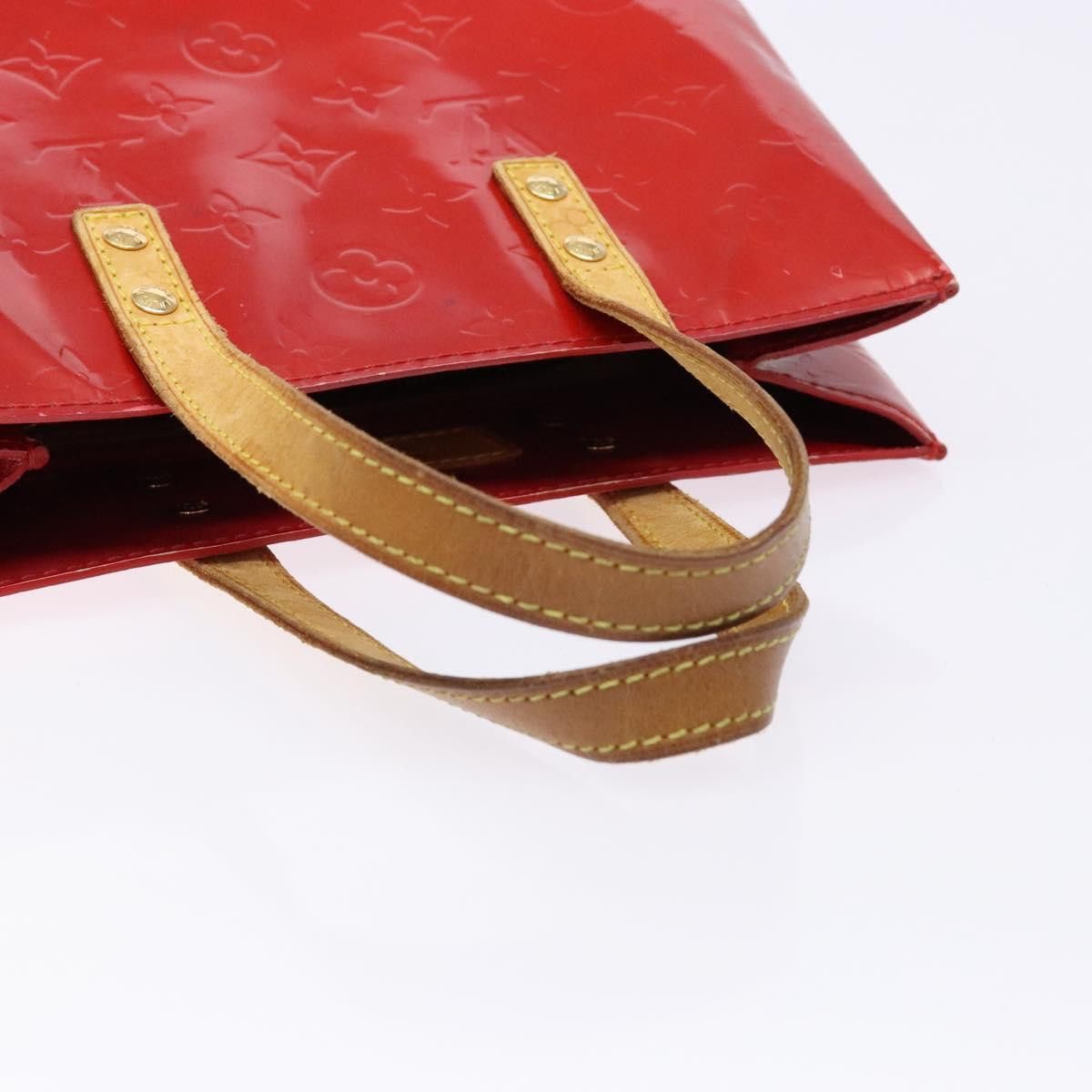 Louis Vuitton LOUIS VUITTON Monogram Vernis Reade PM Hand Bag Red Rouge Size ONE SIZE - 7 Thumbnail