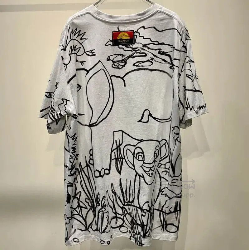 Balmain Balmain White Cotton Men's T-Shirt . Size US L / EU 52-54 / 3 - 2 Thumbnail