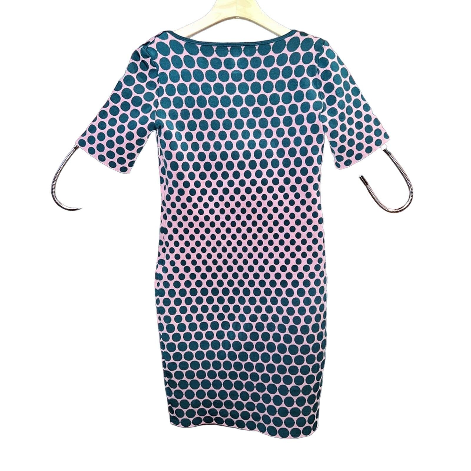 Zac Posen Zac Posen Polka Dot Knit Dress Size Medium Pink Green Size M / US 6-8 / IT 42-44 - 4 Thumbnail