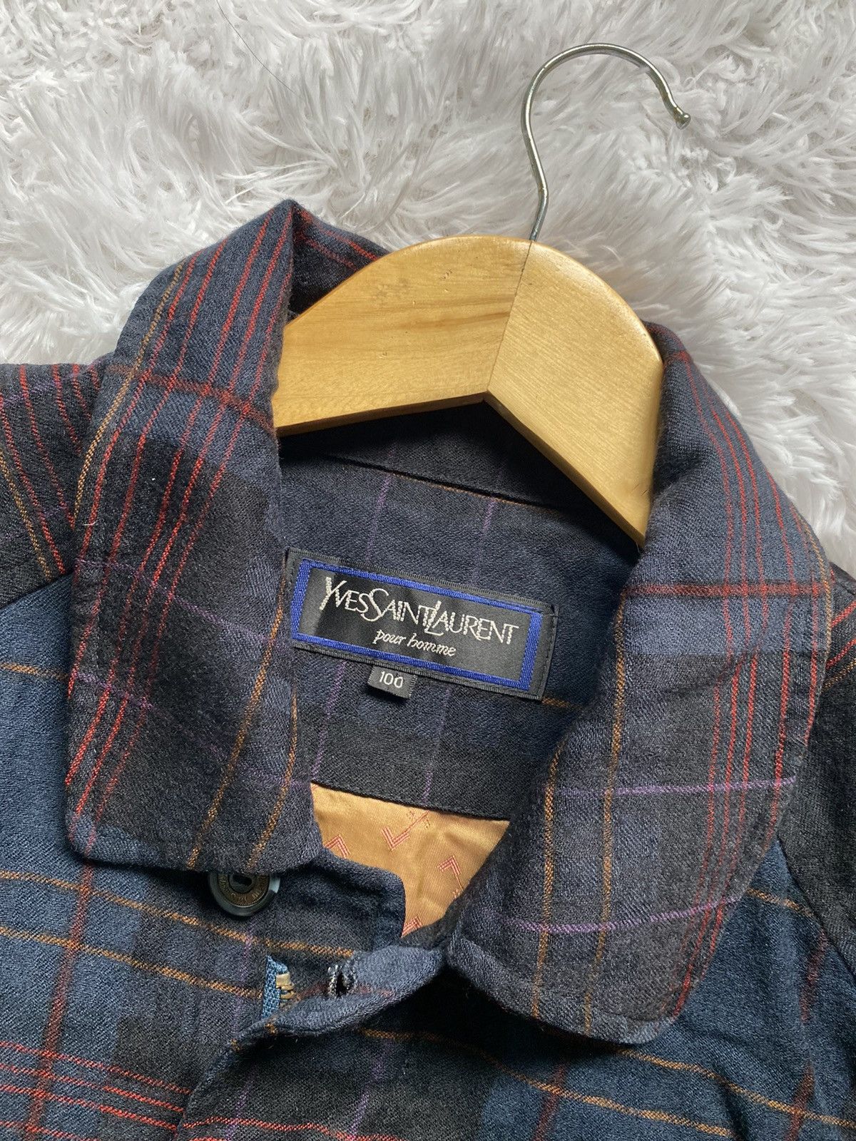 Vintage Vintage Ysl Checker Jacket Size US L / EU 52-54 / 3 - 2 Thumbnail