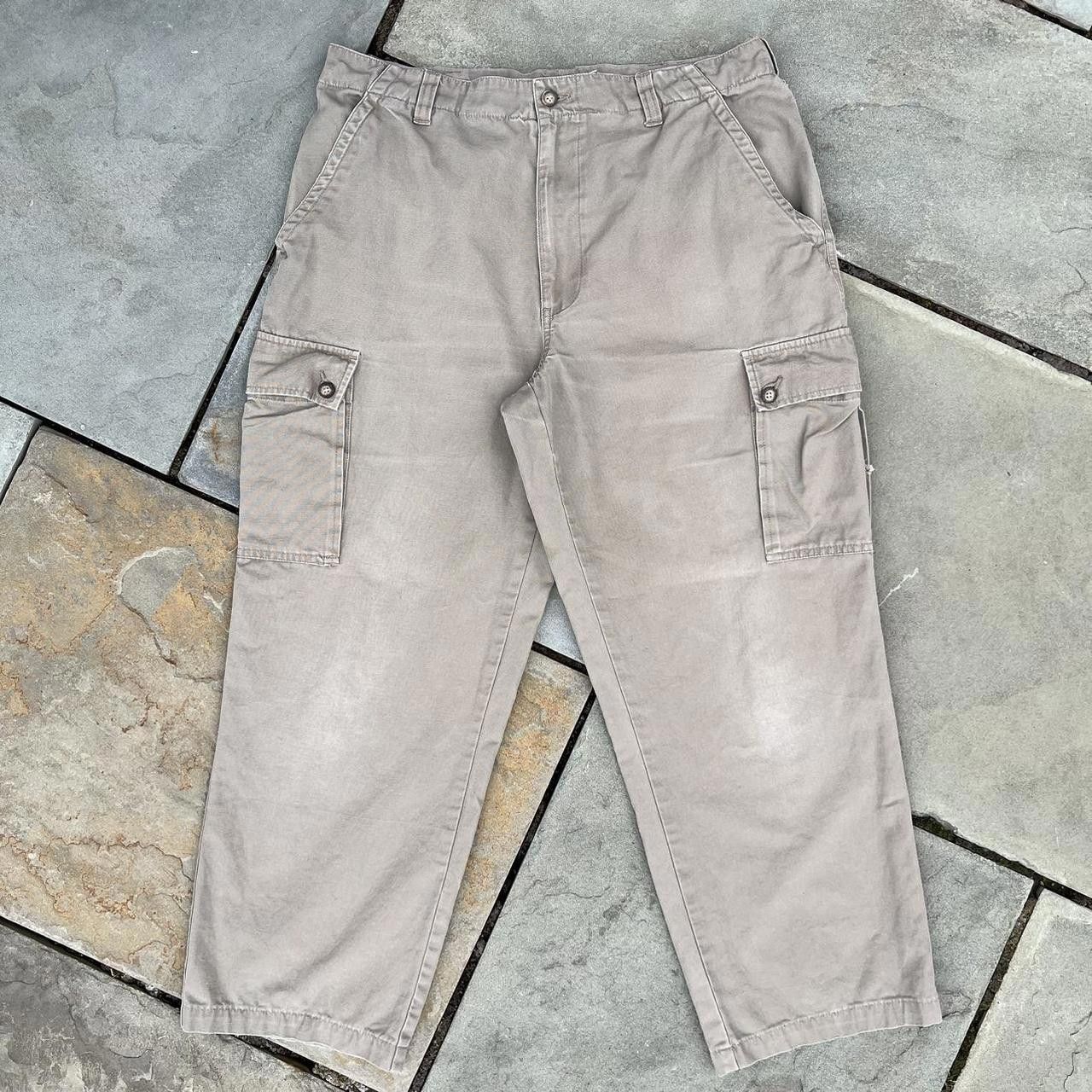 Fieldmaster Y2K Distressed Canvas Cargo Pants Size US 34 / EU 50 - 1 Thumbnail