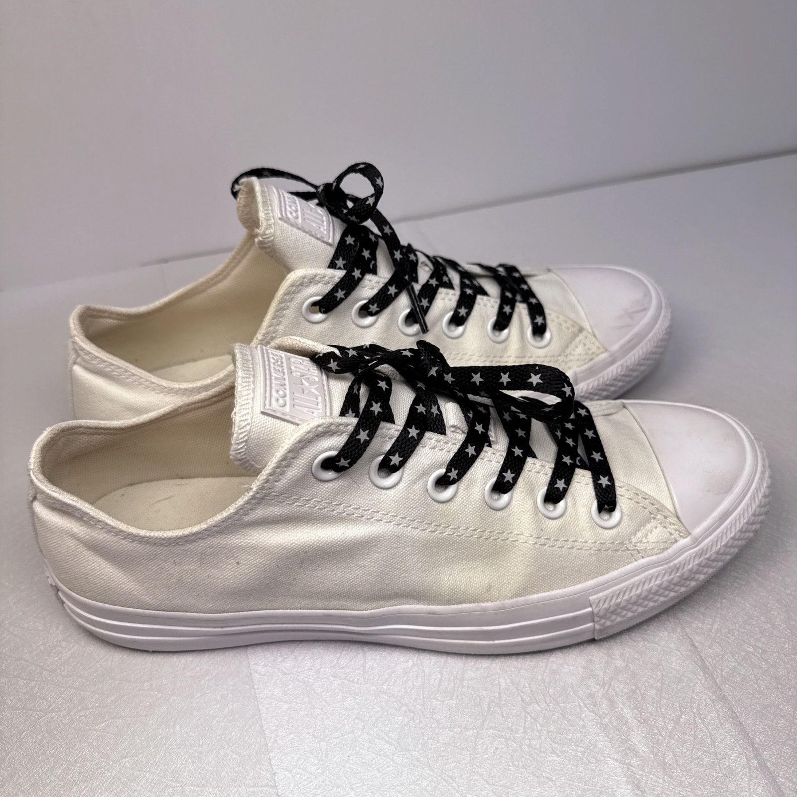 Converse Converse All Star Low Top White Canvas Star Laces | 7.5 Size US 7.5 / EU 40-41 - 4 Thumbnail