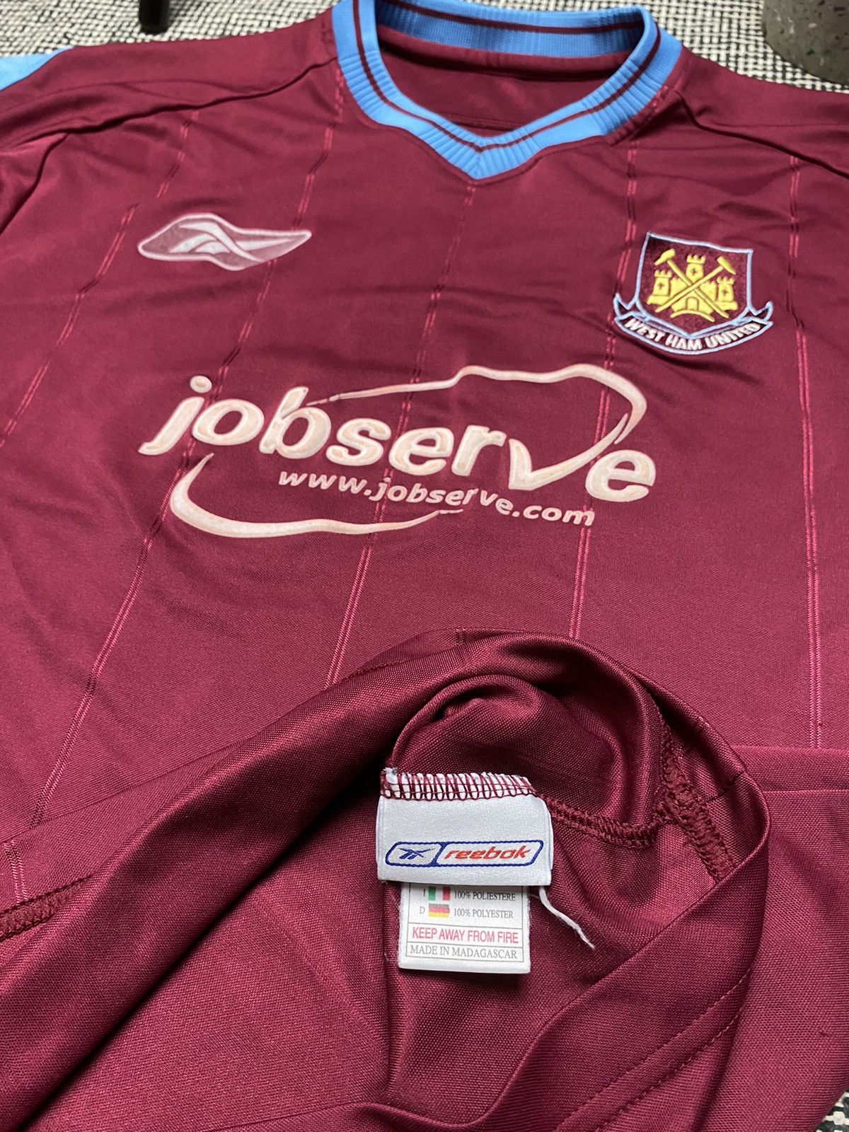 Reebok × Vintage West ham United Reebok vintage rare soccer jersey Size US S / EU 44-46 / 1 - 12 Thumbnail