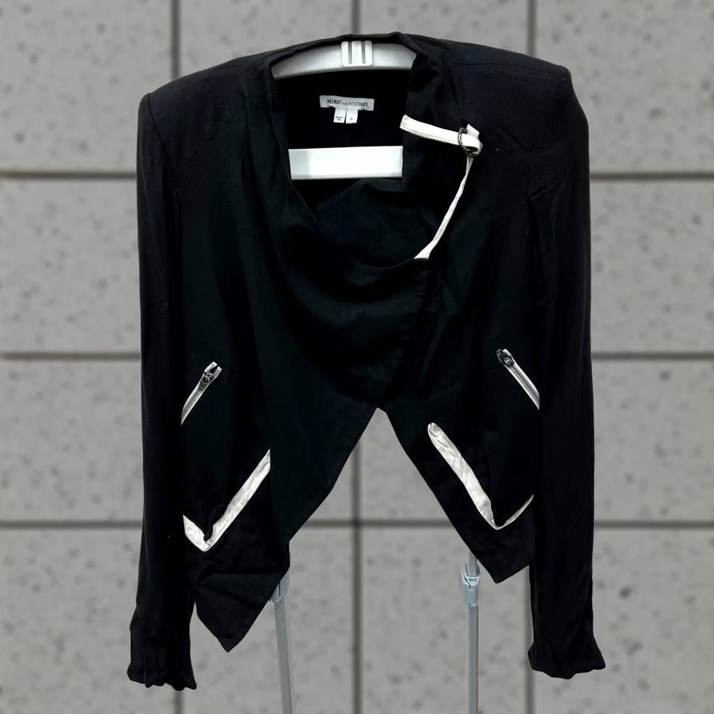 Helmut Lang Helmut Lang Blazer Shirt Women's Size 0 Black Biker Intermix Jacket Size XS / US 0-2 / IT 36-38 - 1 Thumbnail