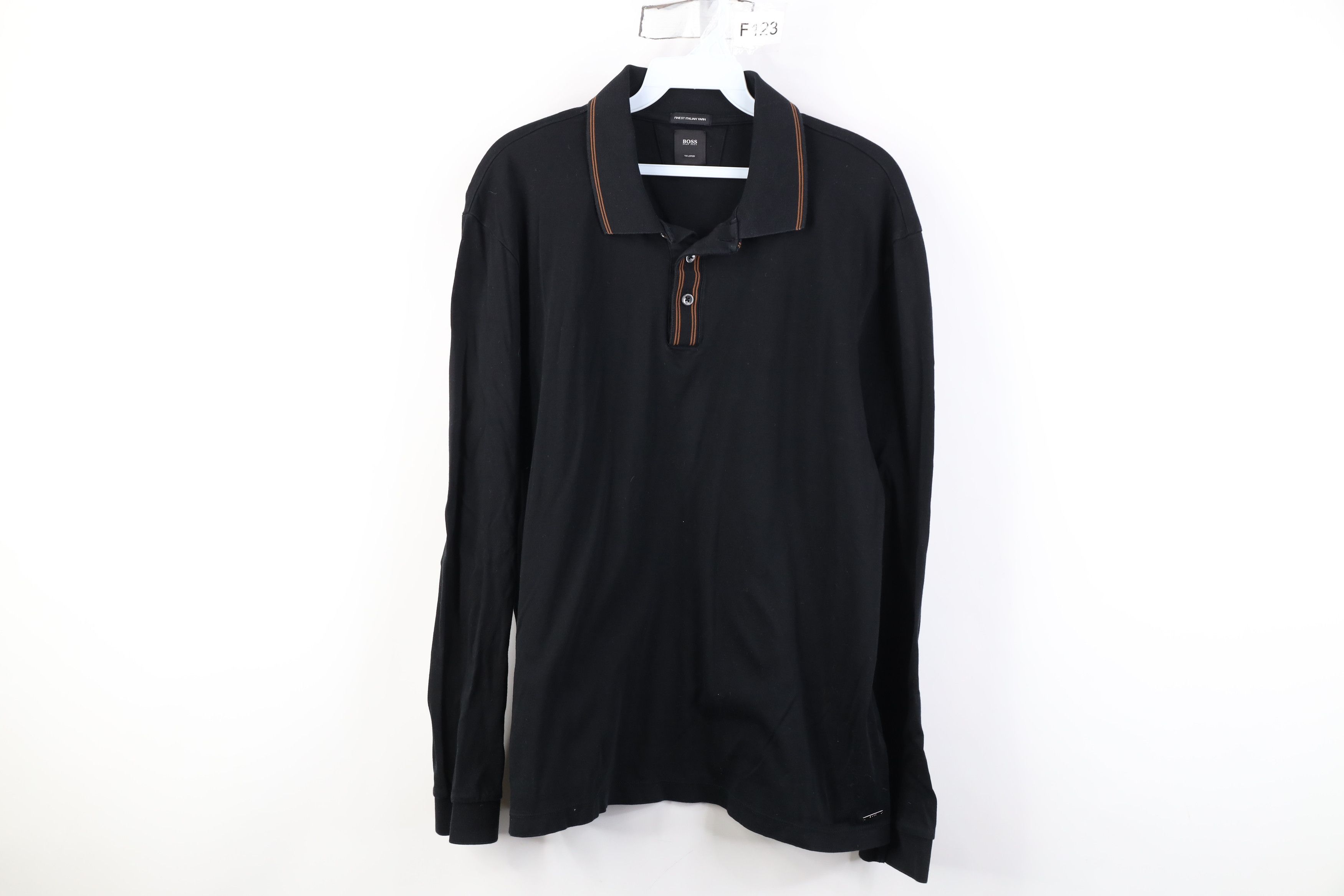 Hugo Boss Hugo Boss Italian Yarn Soft Cotton Long Sleeve Polo Shirt Size US XL / EU 56 / 4 - 1 Thumbnail