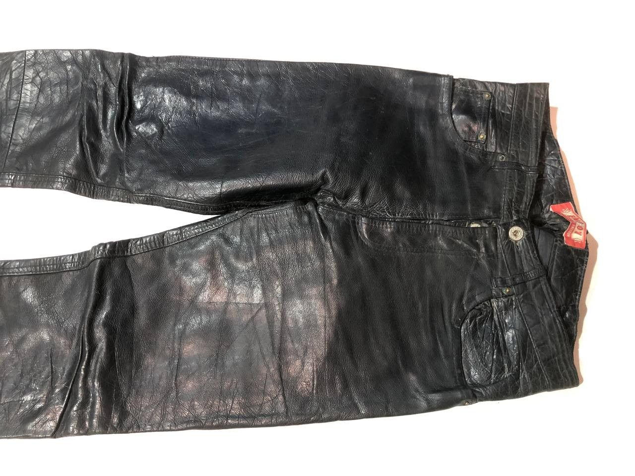 Vintage Enjoy Racing Moto Biker Leather Pants Size US 29 - 4 Thumbnail