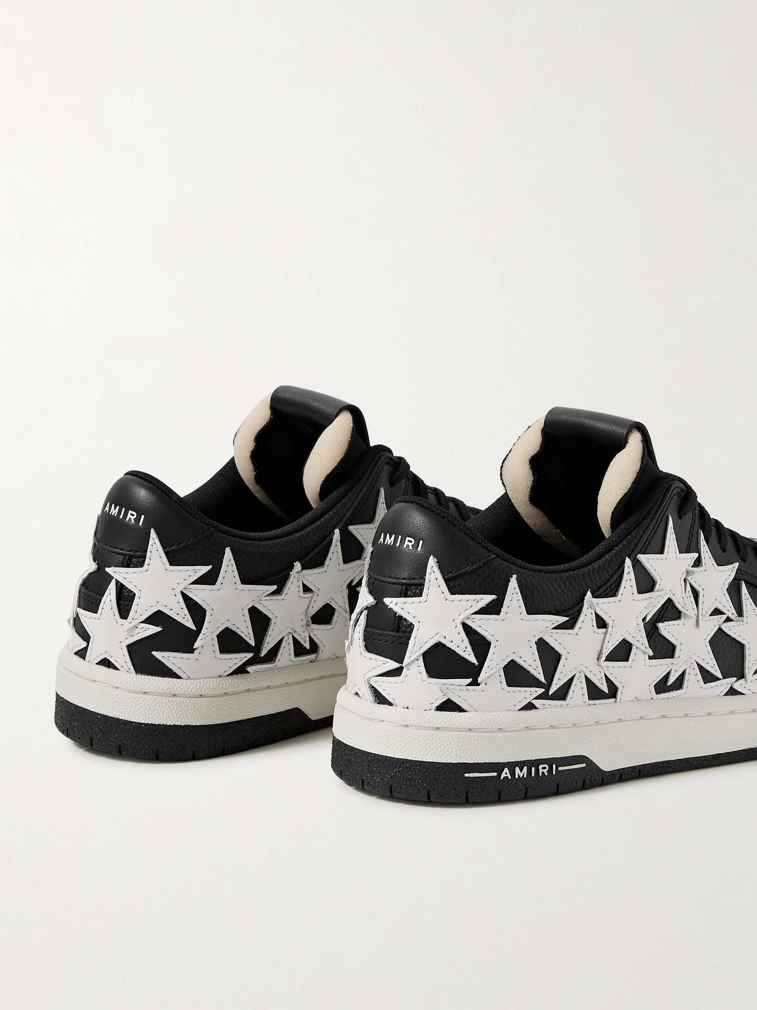 Amiri o1s1wg110325 Stars Low Appliquéd Sneakers in Black/White Size US 9 / EU 42 - 5 Thumbnail