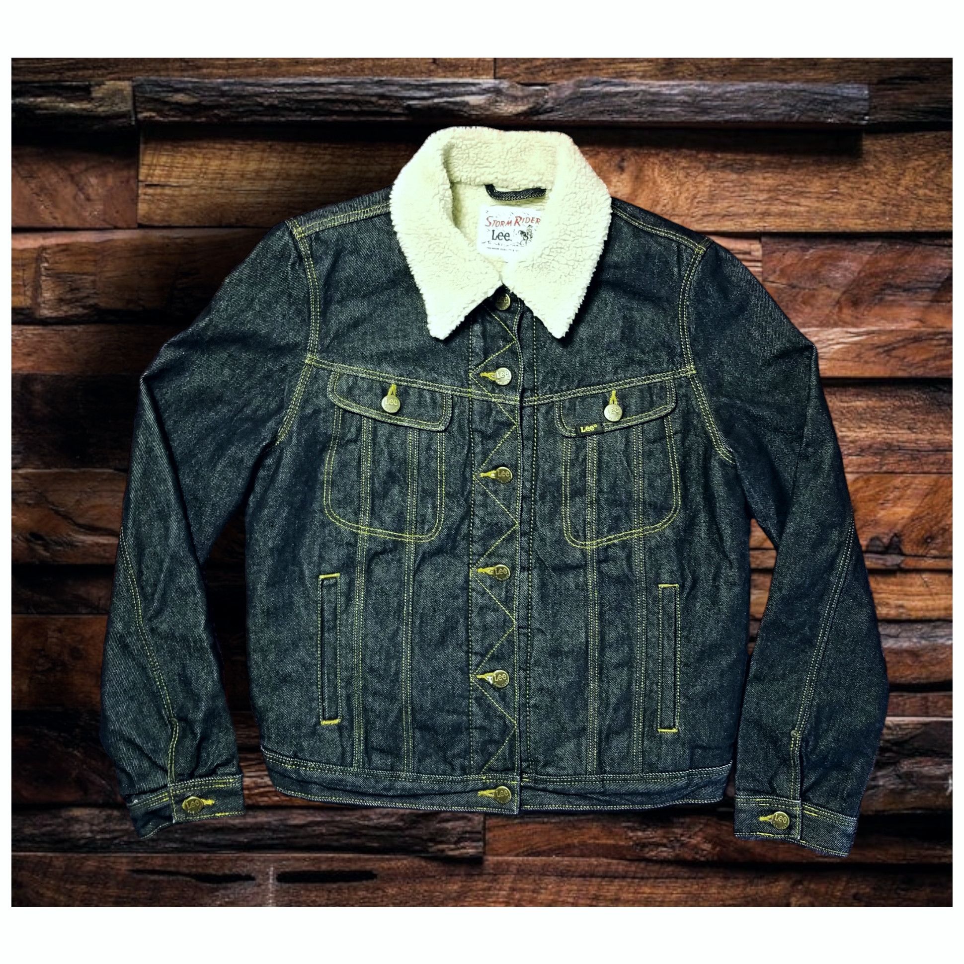 Lee ☆NWOT☆LEE STORM RIDERS LINED DENIM JACKET- SIZE LARGE Size L / US 10 / IT 46 - 1 Thumbnail