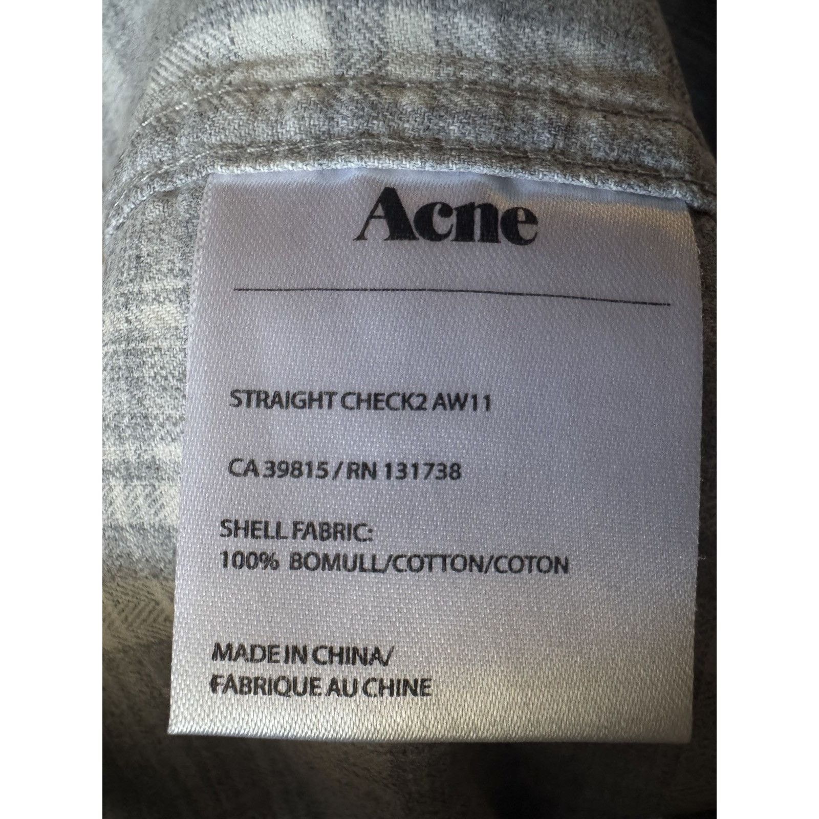 Acne Studios Vintage Acne Studios Straight Check AW11 Tartan Shirt Size US M / EU 48-50 / 2 - 6 Thumbnail
