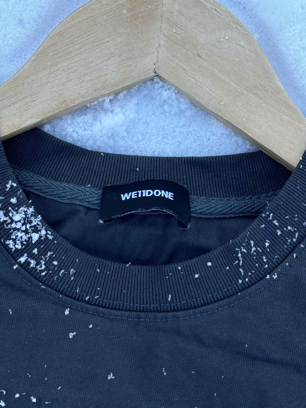 Japanese Brand × WE11DONE We11DONE big logo dark gray t-shirt tee Size US S / EU 44-46 / 1 - 6 Thumbnail