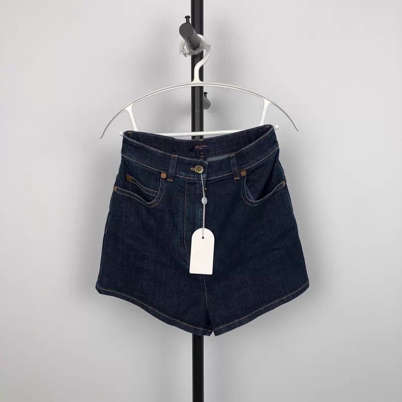 Louis Vuitton Louis Vuitton Dark blue patchwork pocket denim shorts Size 35" - 2 Thumbnail