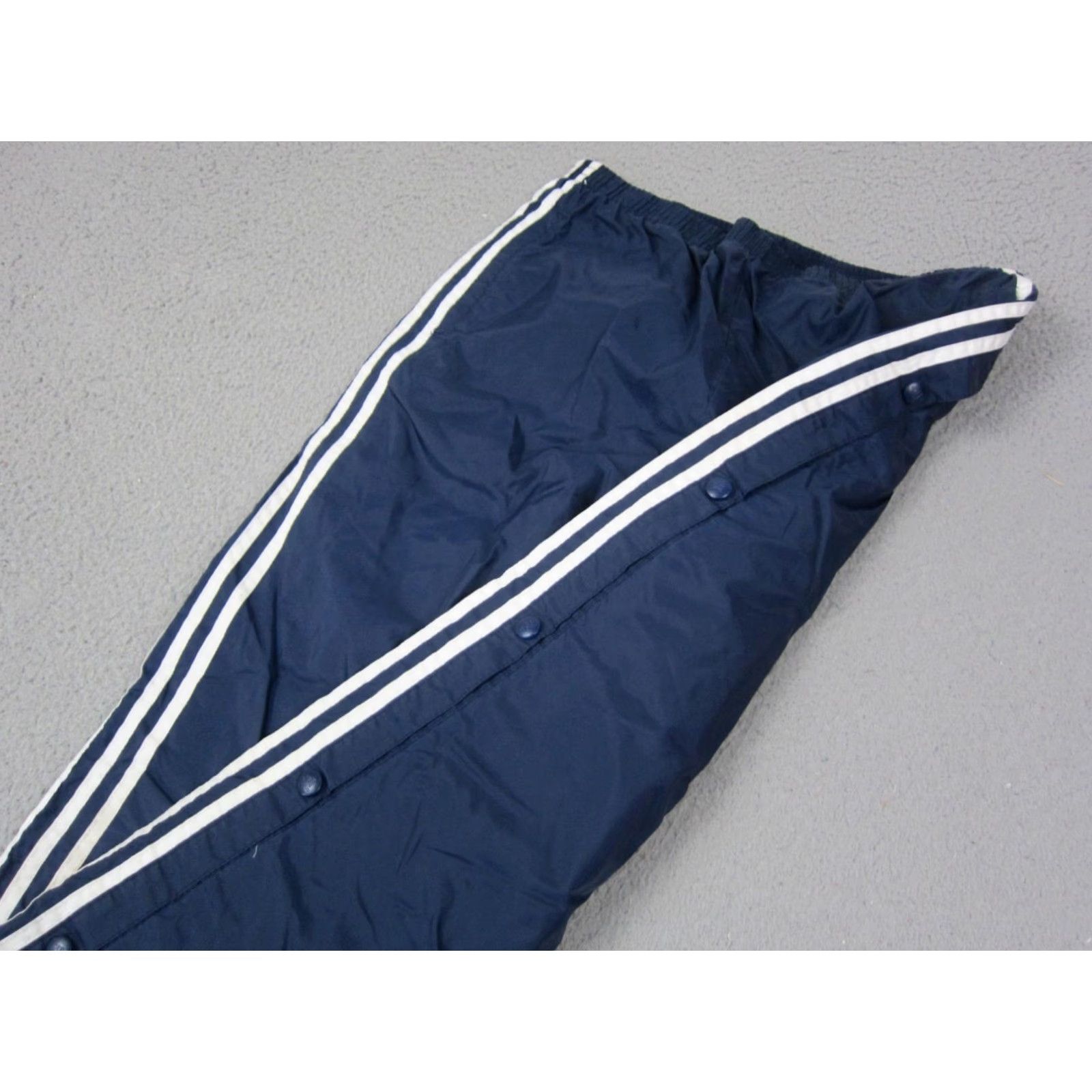 Adidas VINTAGE adidas Track Pants Mens L Blue 3 Stripes Windbreaker Zip Elastic Waist 90s Activewear Shirts? Size US 33 - 6 Thumbnail
