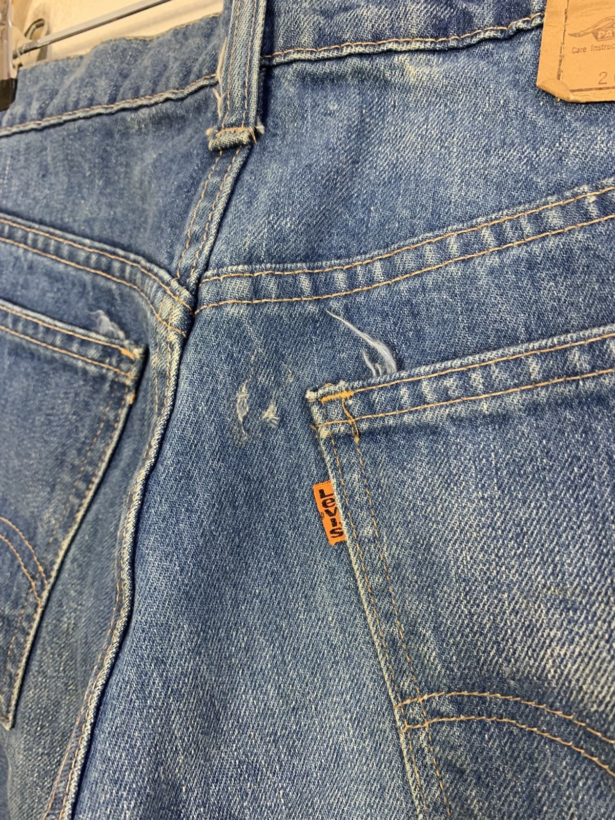 Levi's Vintage Clothing 70s 80s Levis Lot 20505-0217 Orange Tab Indigo Denim Jeans Size US 31 - 6 Thumbnail