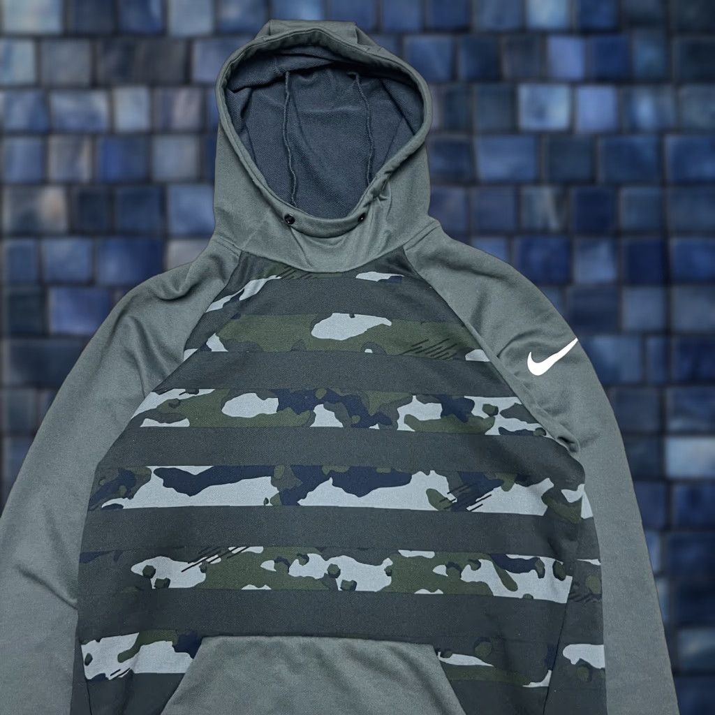 Nike Nike Hoodie Geometric Camo Sweatshirt Men M Gray Dri-Fit Athletic Pullover Size US M / EU 48-50 / 2 - 1 Thumbnail