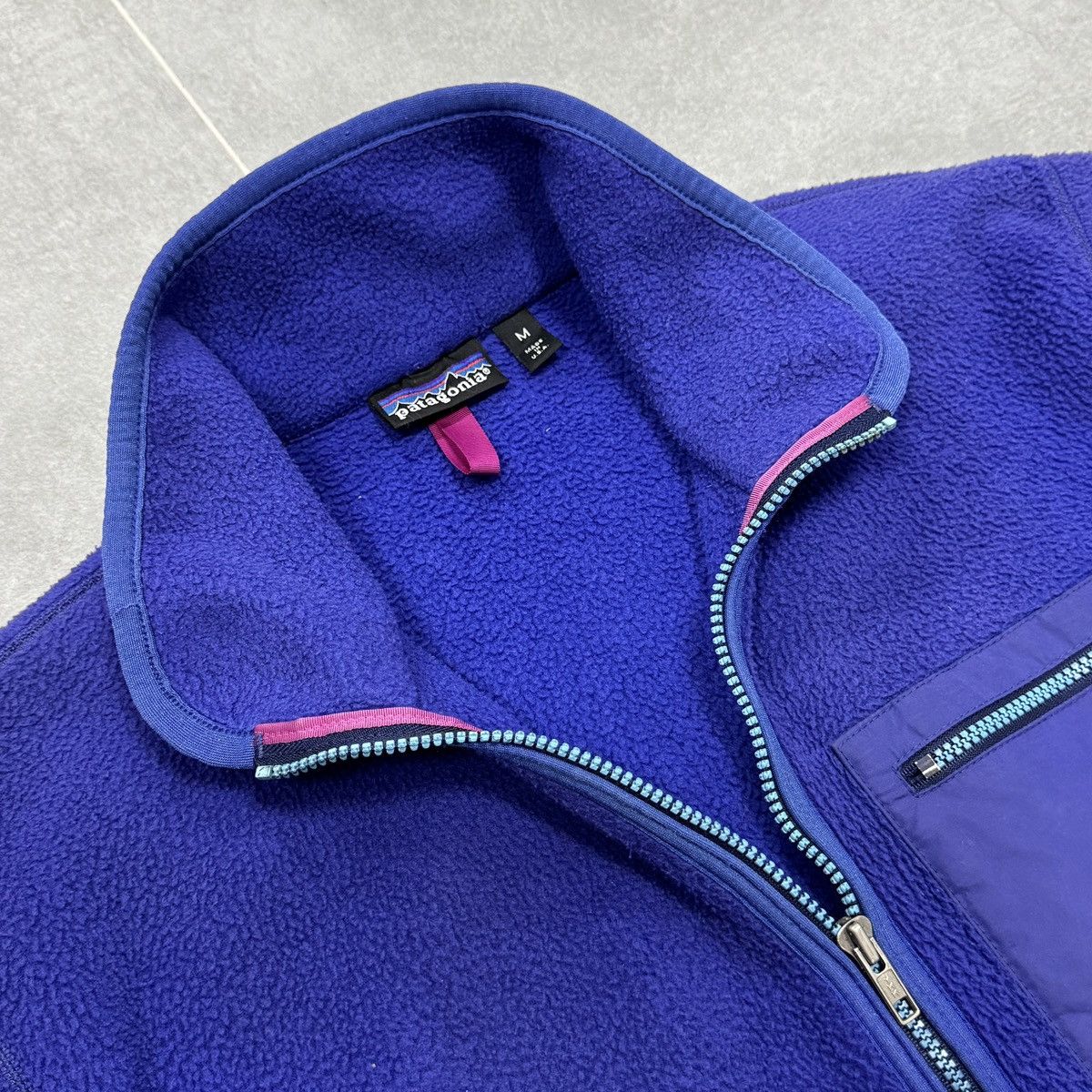 Patagonia × Vintage Vintage Patagonia Nylon Pocket Full Zip Fleece Jacket 90s Size US M / EU 48-50 / 2 - 13 Thumbnail