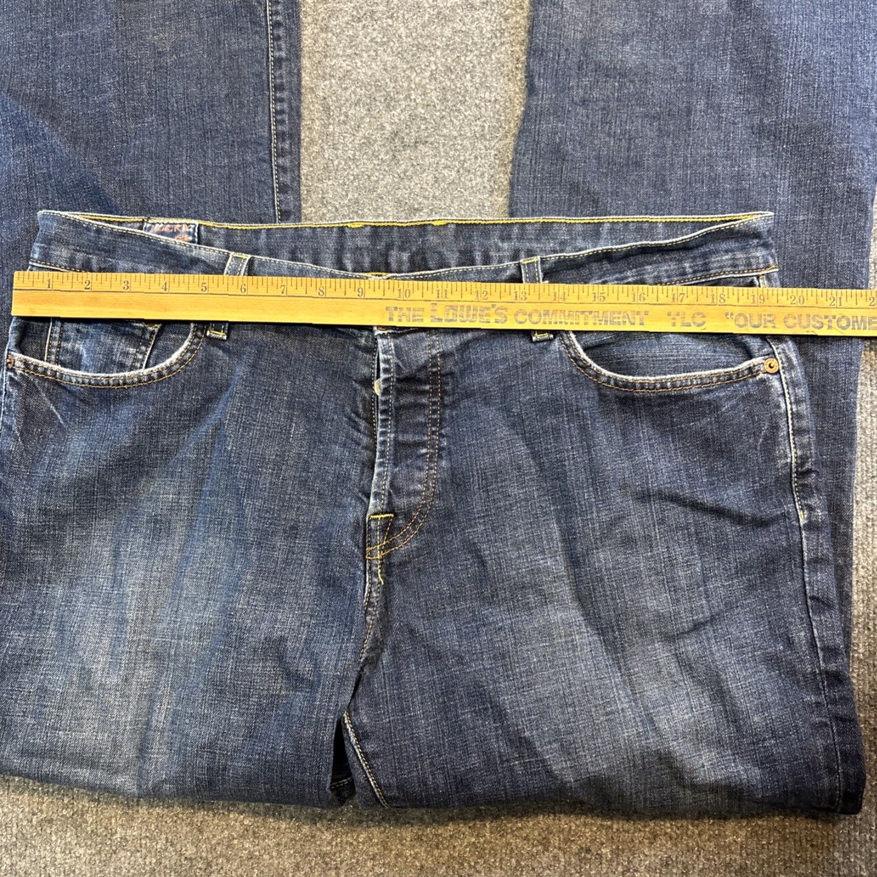 Lucky Brand Lucky Brand Jeans Bootcut Slim Denim Dark Wash 38 Button Fly 30in Inseam Men Size US 38 / EU 54 - 4 Thumbnail