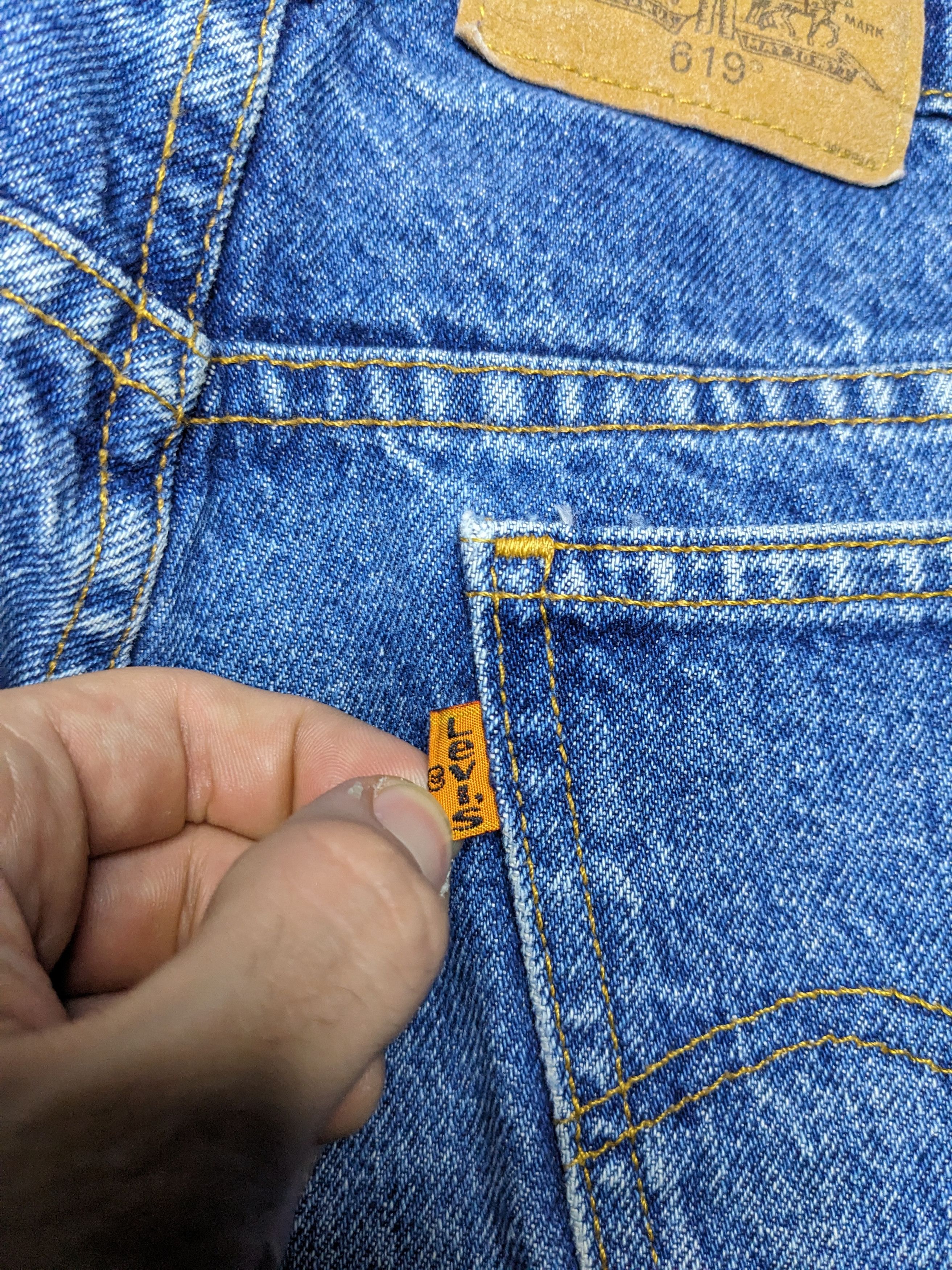 Levi's VINTAGE Y2K Levis Orange Tab 619 Jeans Mens 35x30 Denim Size US 35 - 9 Thumbnail