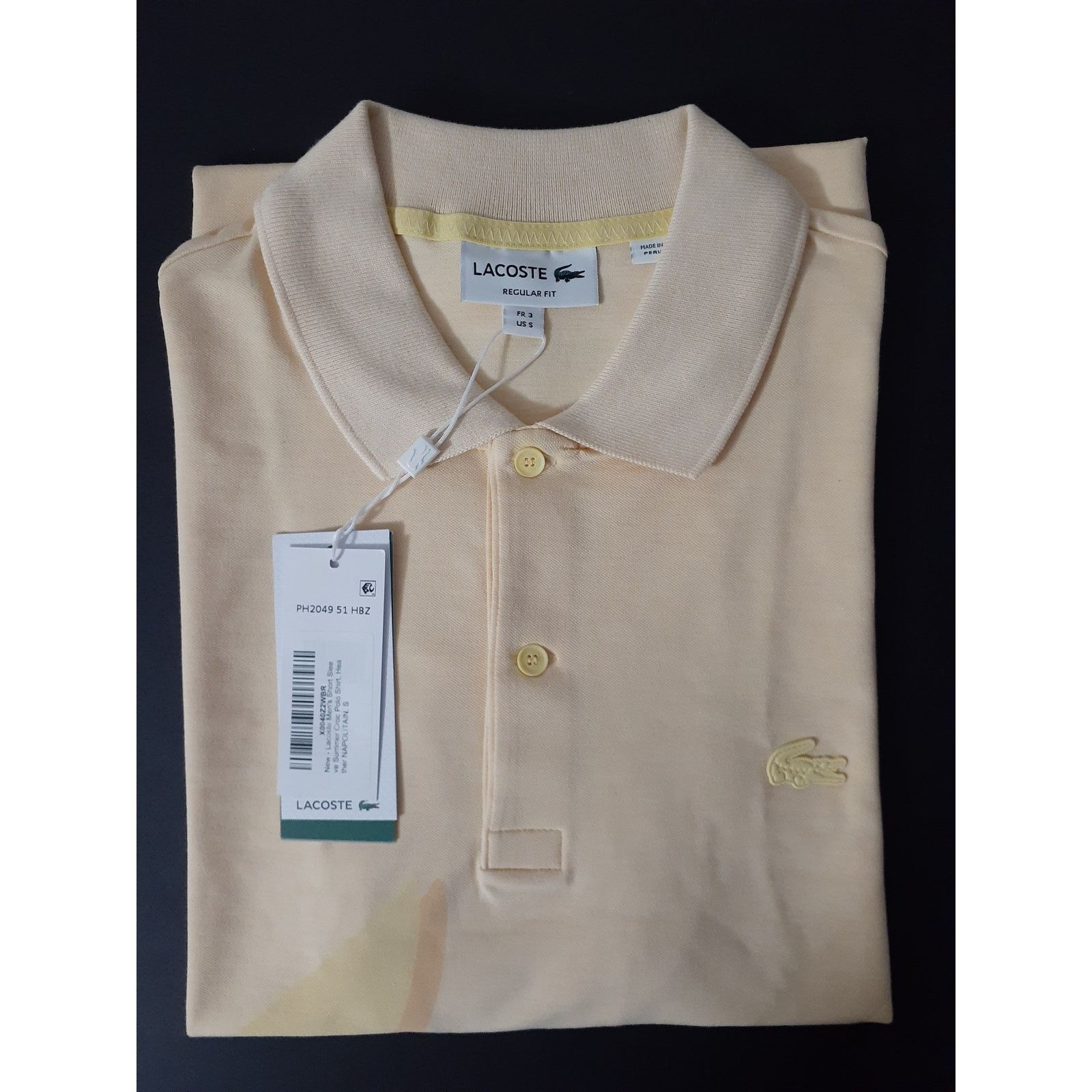 Lacoste Lacoste Men's Short Sleeve Summer Croc Polo Shirt Pink S Size US S / EU 44-46 / 1 - 2 Thumbnail