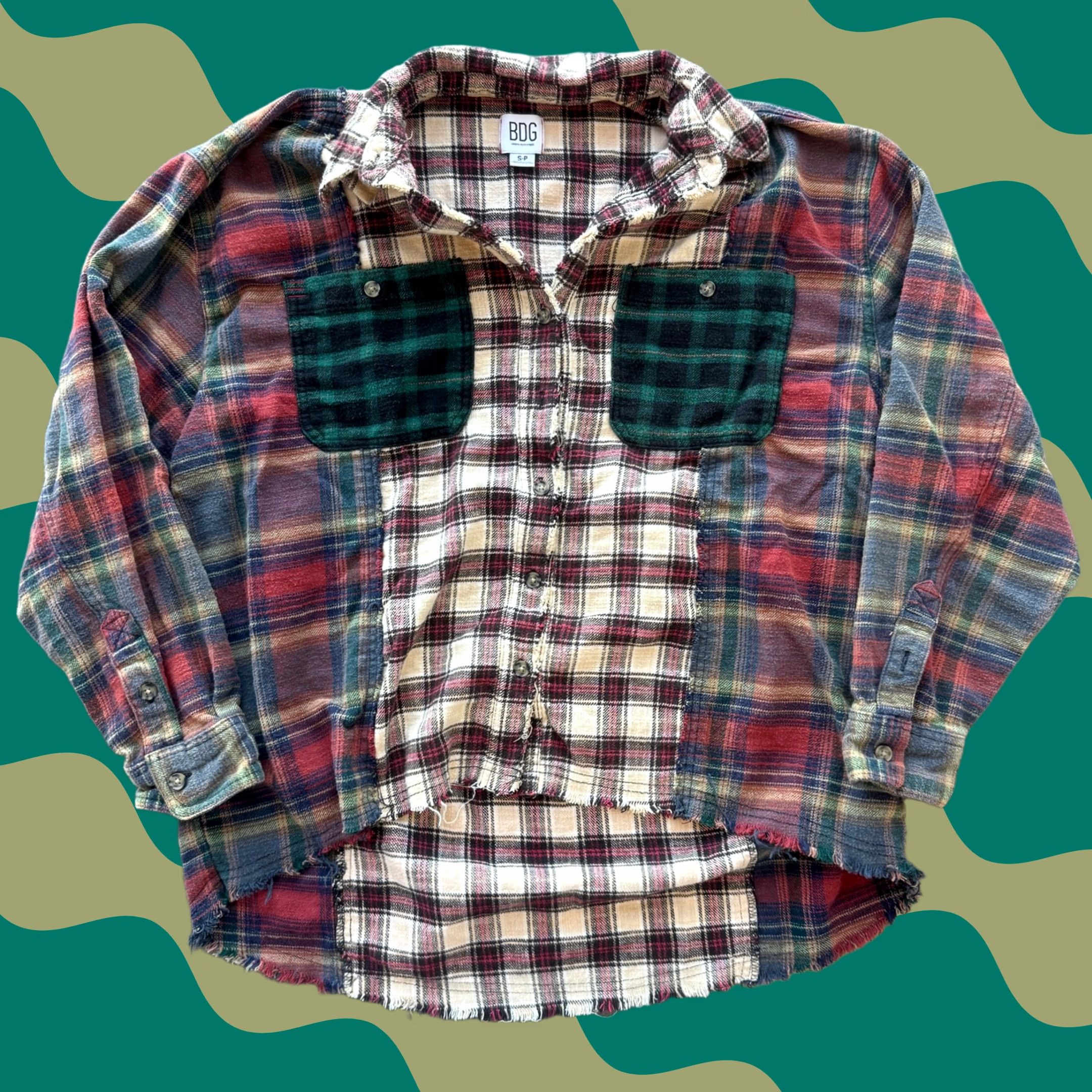 Vintage VINTAGE BDG Robbie Checkered Red Flannel Shirt Womens XS Size S / US 4 / IT 40 - 1 Thumbnail