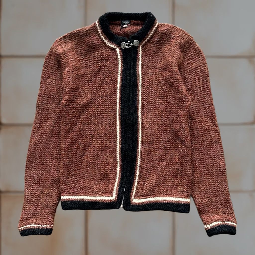 Vintage VINTAGE Rugby Wool Mohair Nynco Zip Up Sweater Medium Shirt Mens Brown Mohair Zip Up Rugby Sweater M Brown Size M / US 6-8 / IT 42-44 - 1 Thumbnail