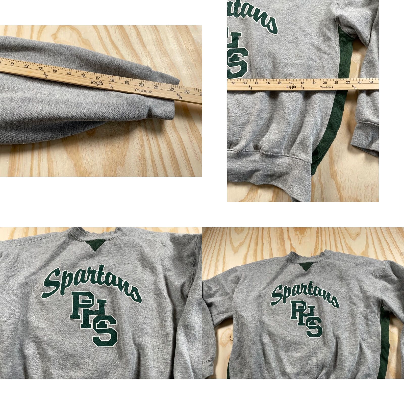 Vintage VINTAGE Michigan Pinconning High School Spartans Sweatshirt Adult XL Gray Crewneck Retro 90s College Logo Heavyweight Size US XL / EU 56 / 4 - 8 Thumbnail