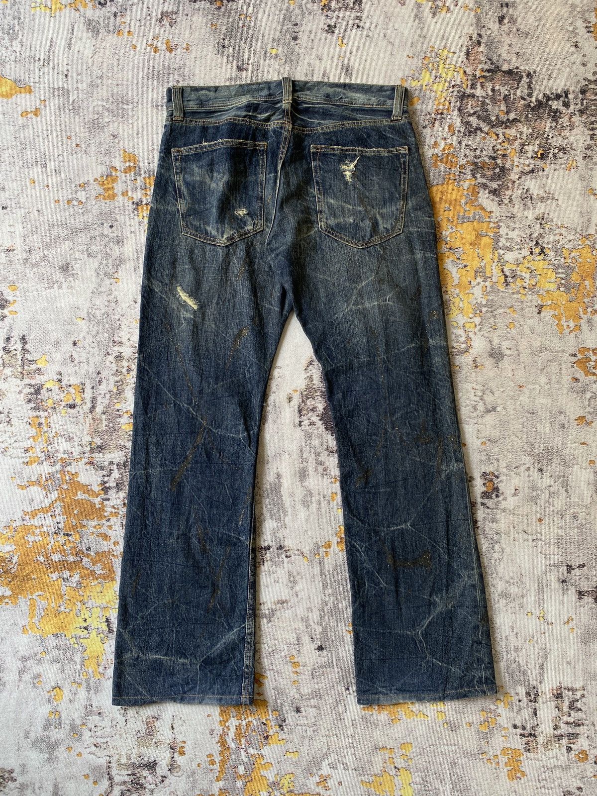 Japanese Brand Japanese Brand Distressed Flare Denim Size US 32 / EU 48 - 2 Thumbnail