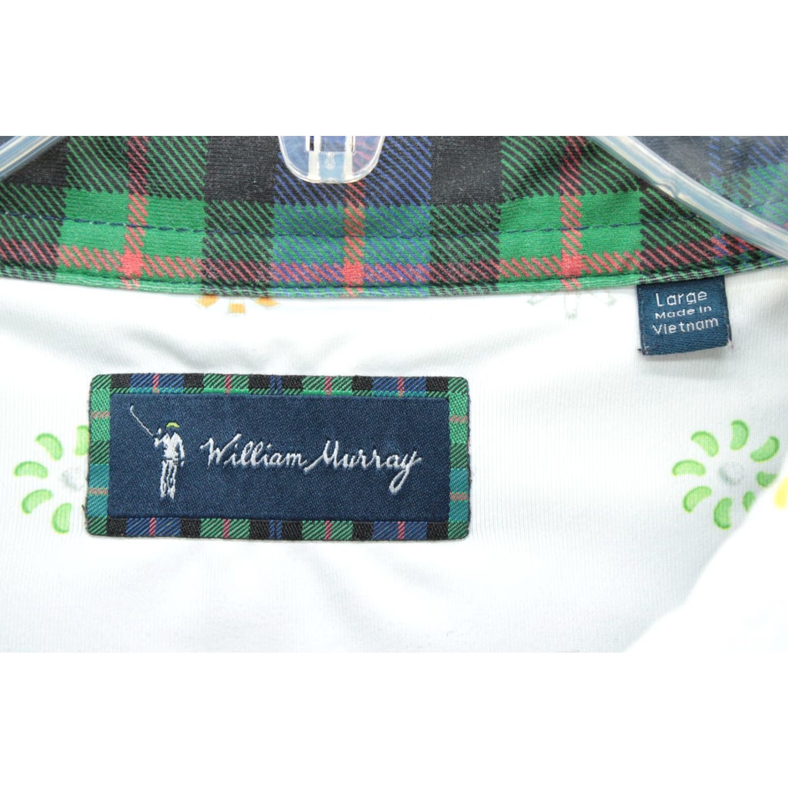 Vintage William Murray Golf Polo Shirt Mens L White Geometric 4 Button Polo Shirt Men L White Geometric Performance 4 Button Size US L / EU 52-54 / 3 - 5 Thumbnail