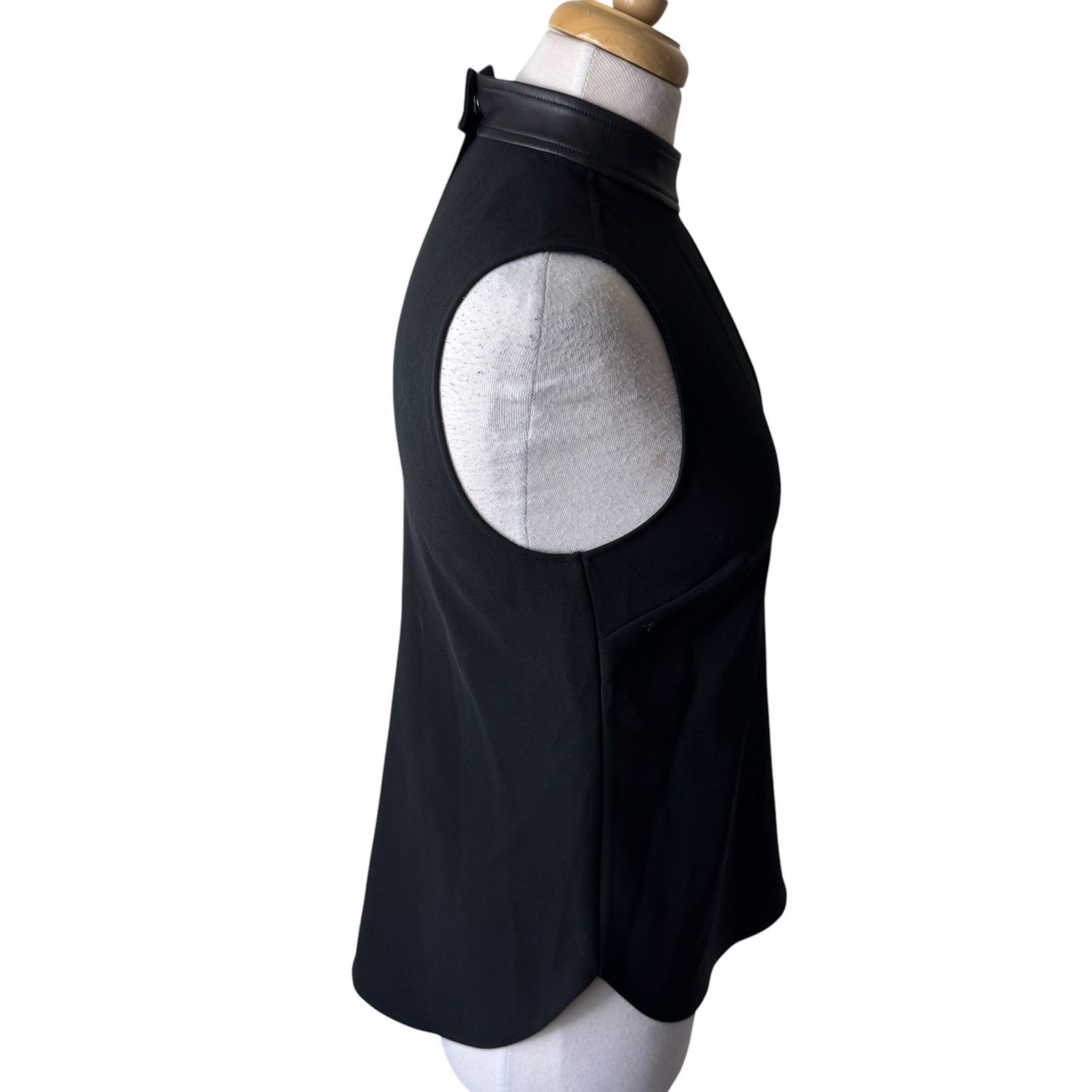 A.L.C. A.L.C Dallas Top Keyhole Faux Leather Neck Black Size 2 Size XS / US 0-2 / IT 36-38 - 5 Thumbnail