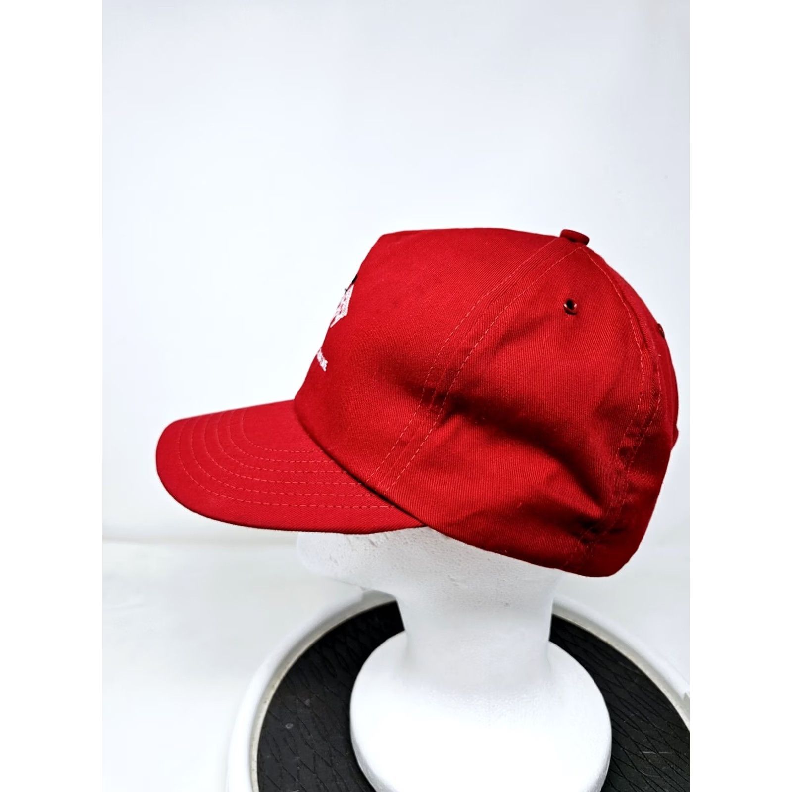 Vintage VINTAGE Romulus 4.3 L Engine Red Made In USA Snapback Hat Men One Size Red USA 80s 90s Cars Snapback Mens Size ONE SIZE - 5 Thumbnail