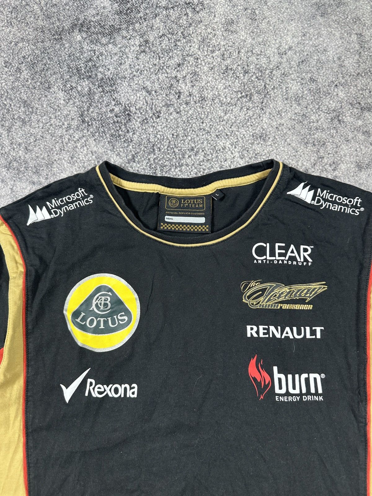 Formula 1 Lotus F-1 Team Racing Big Logo Kimi T-shirt Streetwear L Size US L / EU 52-54 / 3 - 4 Thumbnail
