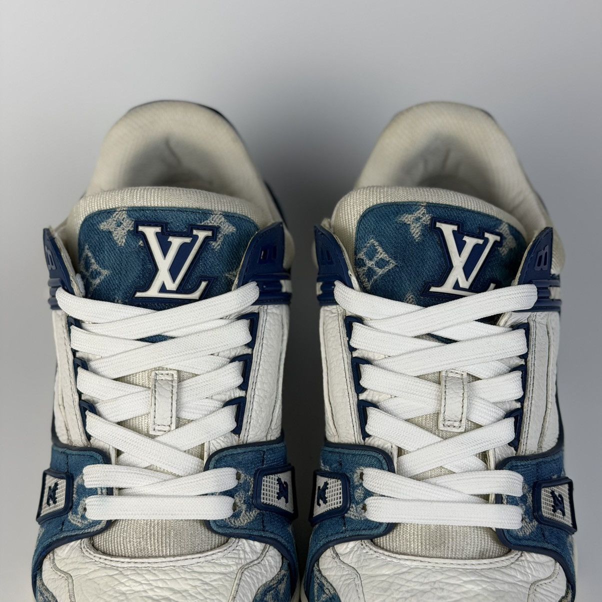 Louis Vuitton Louis Vuitton LV Trainer Blue Denim Monogram Size US 8.5 / EU 41-42 - 8 Thumbnail