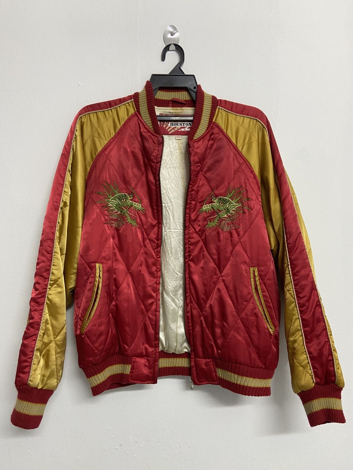 Japanese Brand Vintage Houston Sukajan Dragon Jacket Size US L / EU 52-54 / 3 - 5 Thumbnail