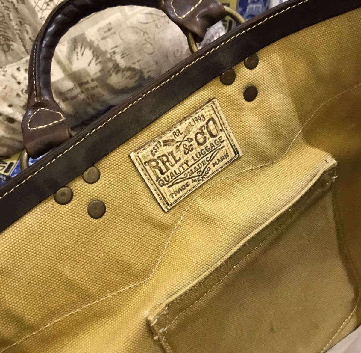 Polo Ralph Lauren RRL Ralph Lauren Tooled Leather Tote Bag K22 Size ONE SIZE - 3 Thumbnail