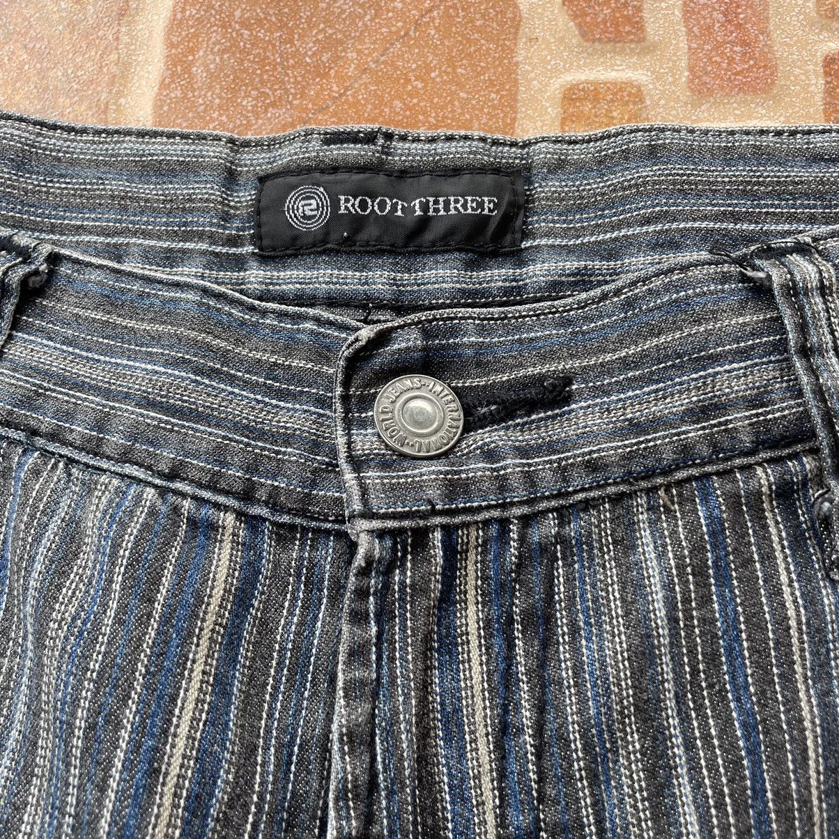 Tornado Mart 🇯🇵 VINTAGE ROOT THREE STRIPES DENIM PANTS Size US 30 / EU 46 - 15 Thumbnail