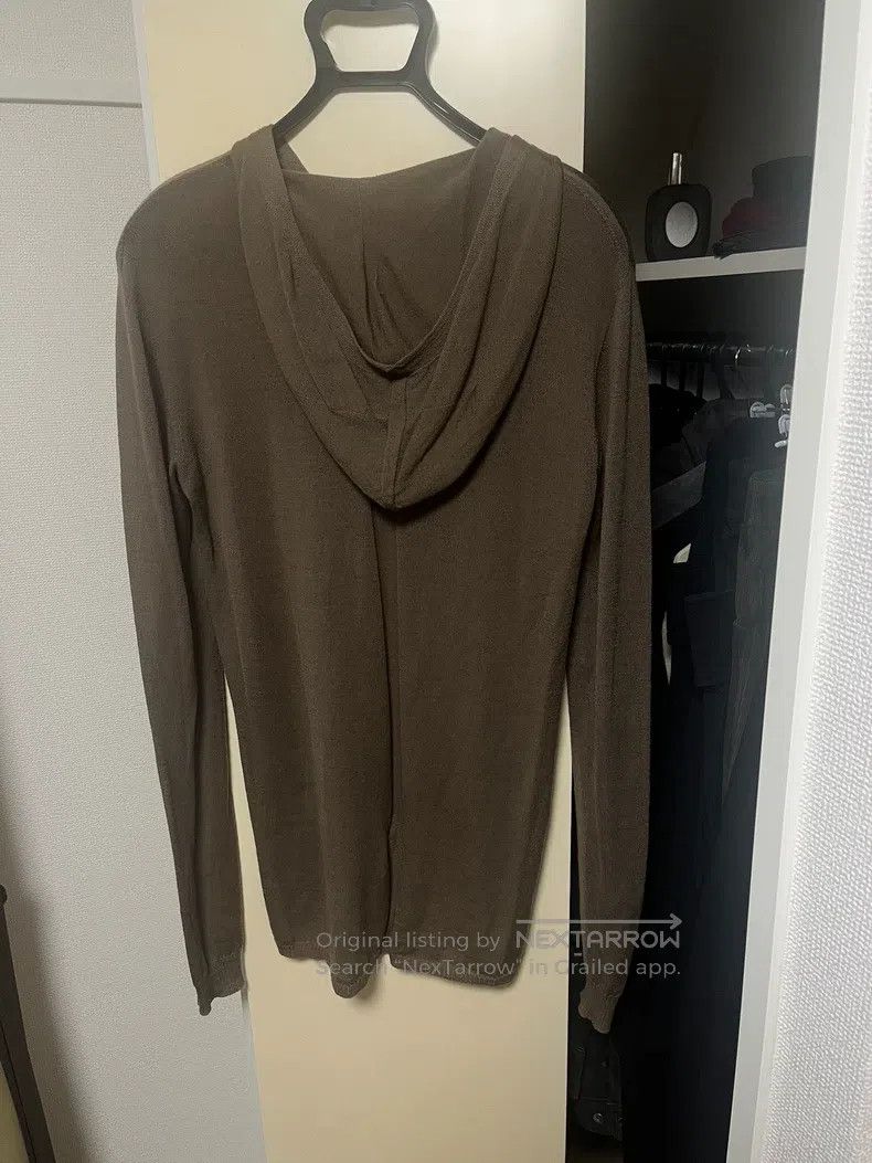 Other RICK OWENS Main line thin hooded long sweater, dust color Size S / US 4 / IT 40 - 2 Thumbnail