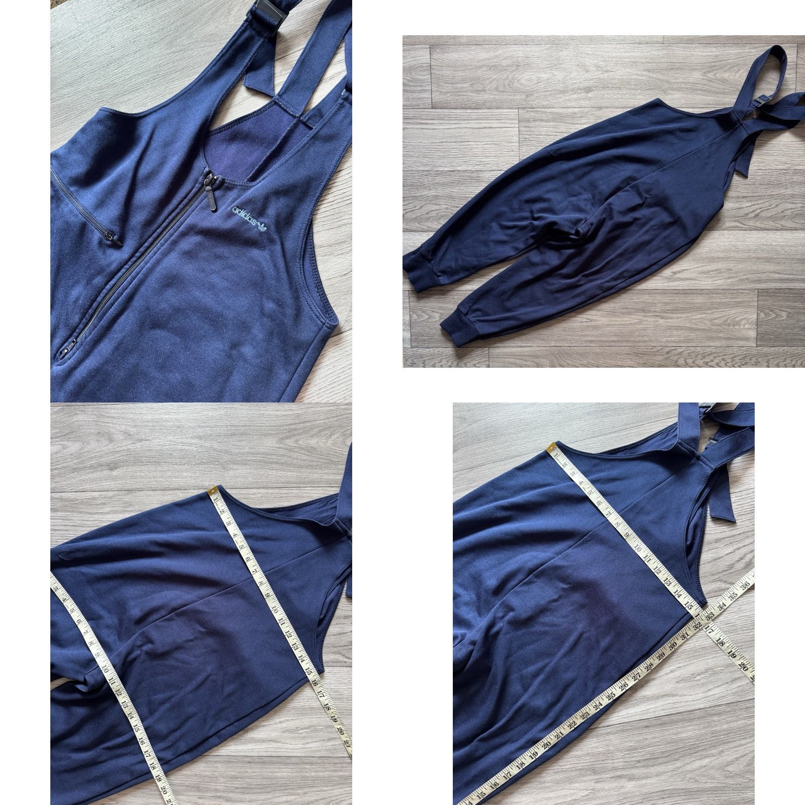 Adidas VINTAGE adidas TRACKSUIT JACKET + OVERALLS JUMPSUIT MEN D50 50 Two Tone Blue/Navy M Size US 34 / EU 50 - 10 Thumbnail