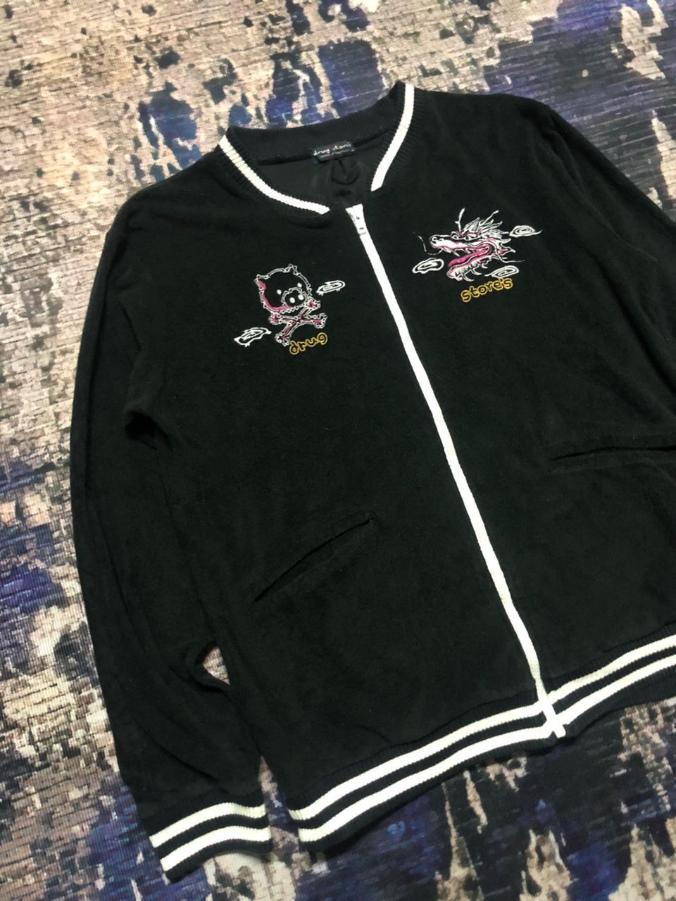 Japanese Brand Drug Store Sukajan Velvet Sweater Embroidered Print Size US M / EU 48-50 / 2 - 9 Thumbnail