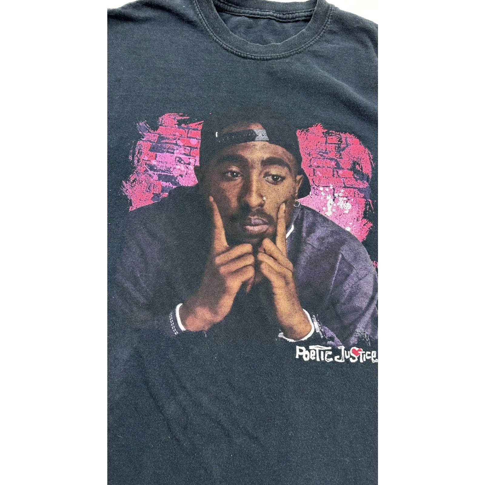 Vintage Tupac Poetic Justice Rap T Shirt Adult M Medium Black Male Shirt Men Poetic Justice Hip Hop Retro 90s Size US M / EU 48-50 / 2 - 3 Thumbnail