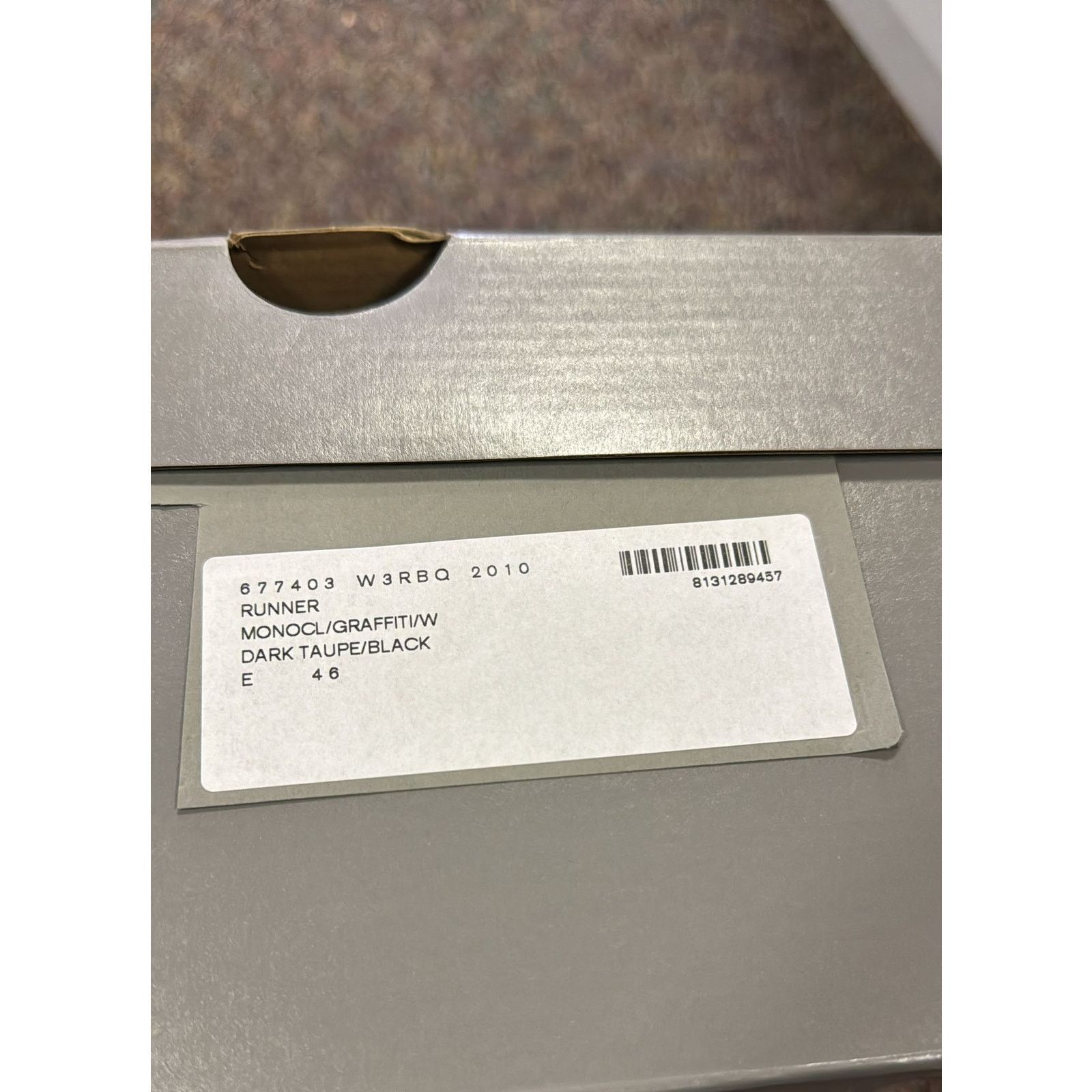 Balenciaga o1rshd1 Monocolor Graffiti Mesh Runner in Dark Taupe/Black Size US 13 / EU 46 - 10 Thumbnail