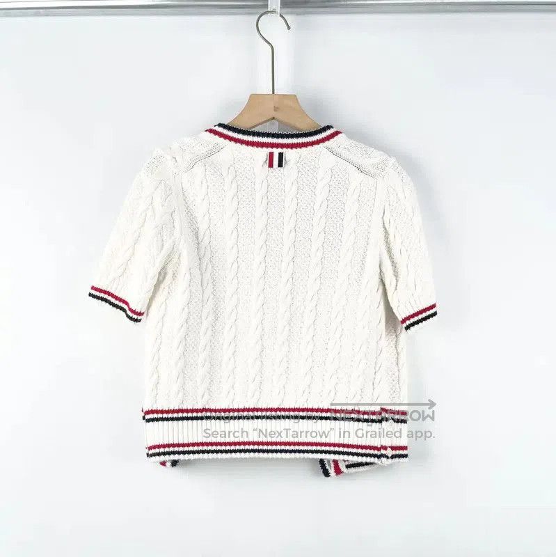 Thom Browne Thom Browne White Summer Pullover Sweater . Size XXS / US 00 / IT 34 - 2 Thumbnail