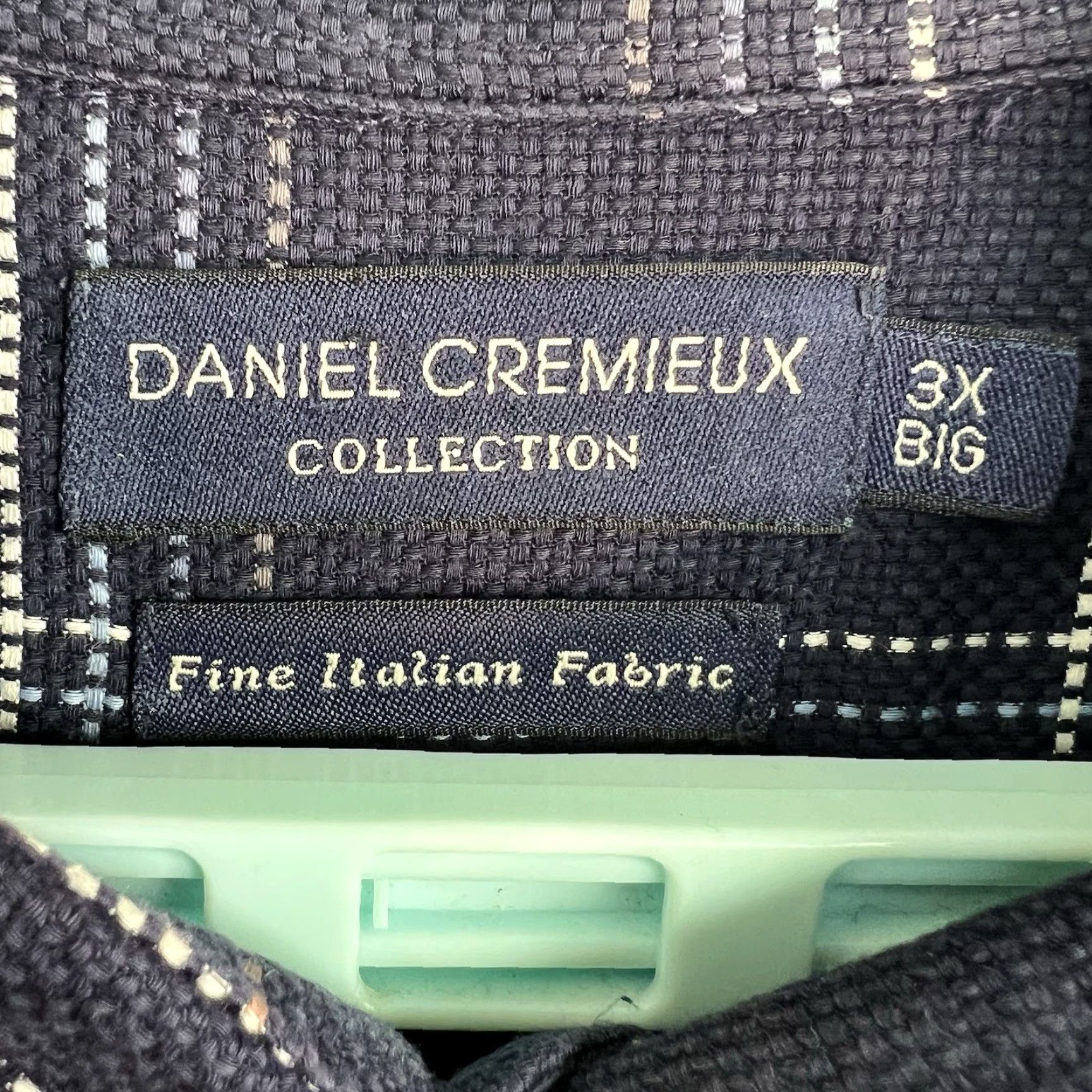 Cremieux VINTAGE Daniel Cremieux Button-Up Checked Shirt Big & Tall 3X Blue Italian Cotton Men’s Long Sleeve, Chest 66 in, Size Big & Tall, Mens Size US XXL / EU 58 / 5 - 5 Thumbnail