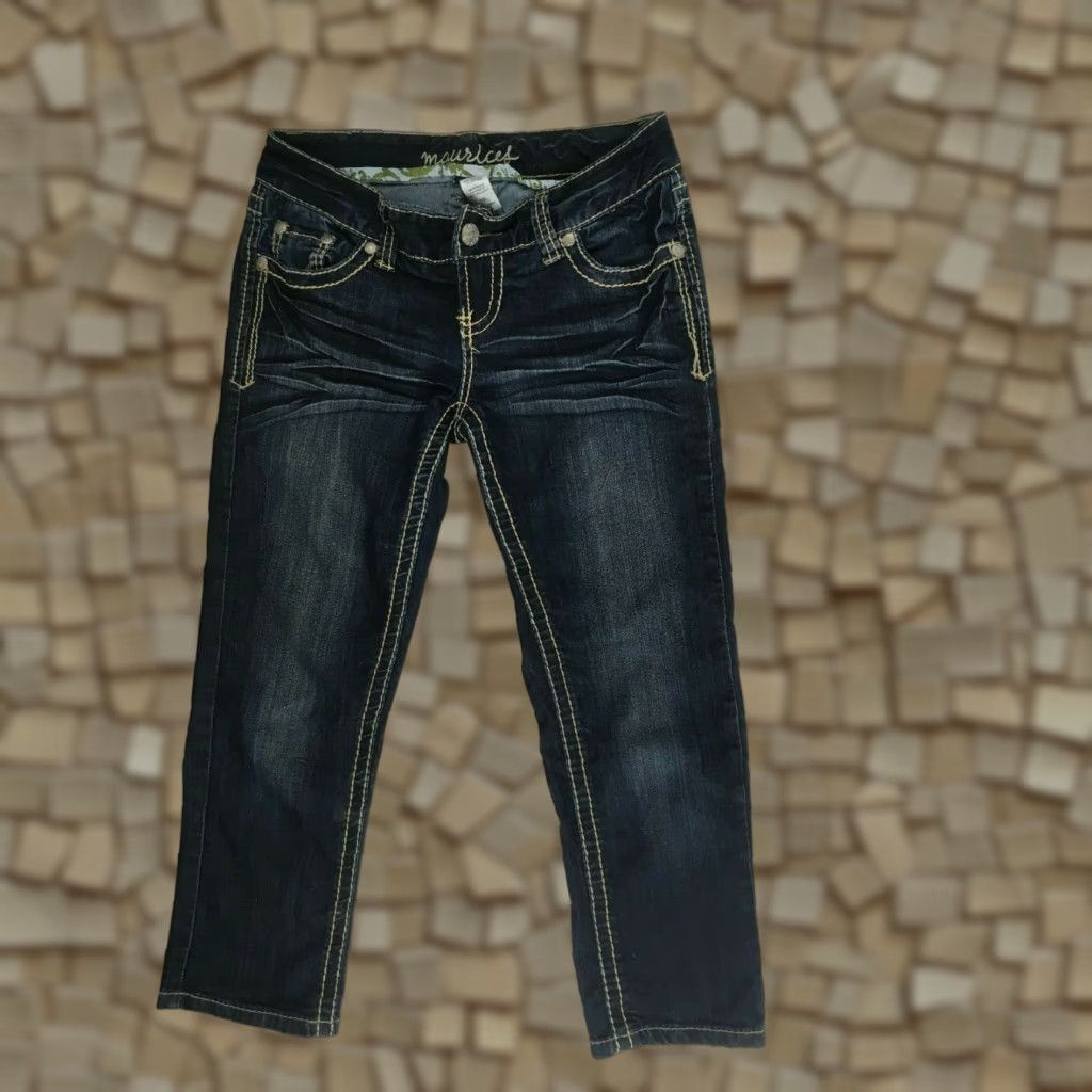 Vintage Maurices Jeans Women's Size 28 Dark Wash Denim Straight Leg Medium Rise Pants Shirt? Size 28" / US 6 / IT 42 - 1 Thumbnail