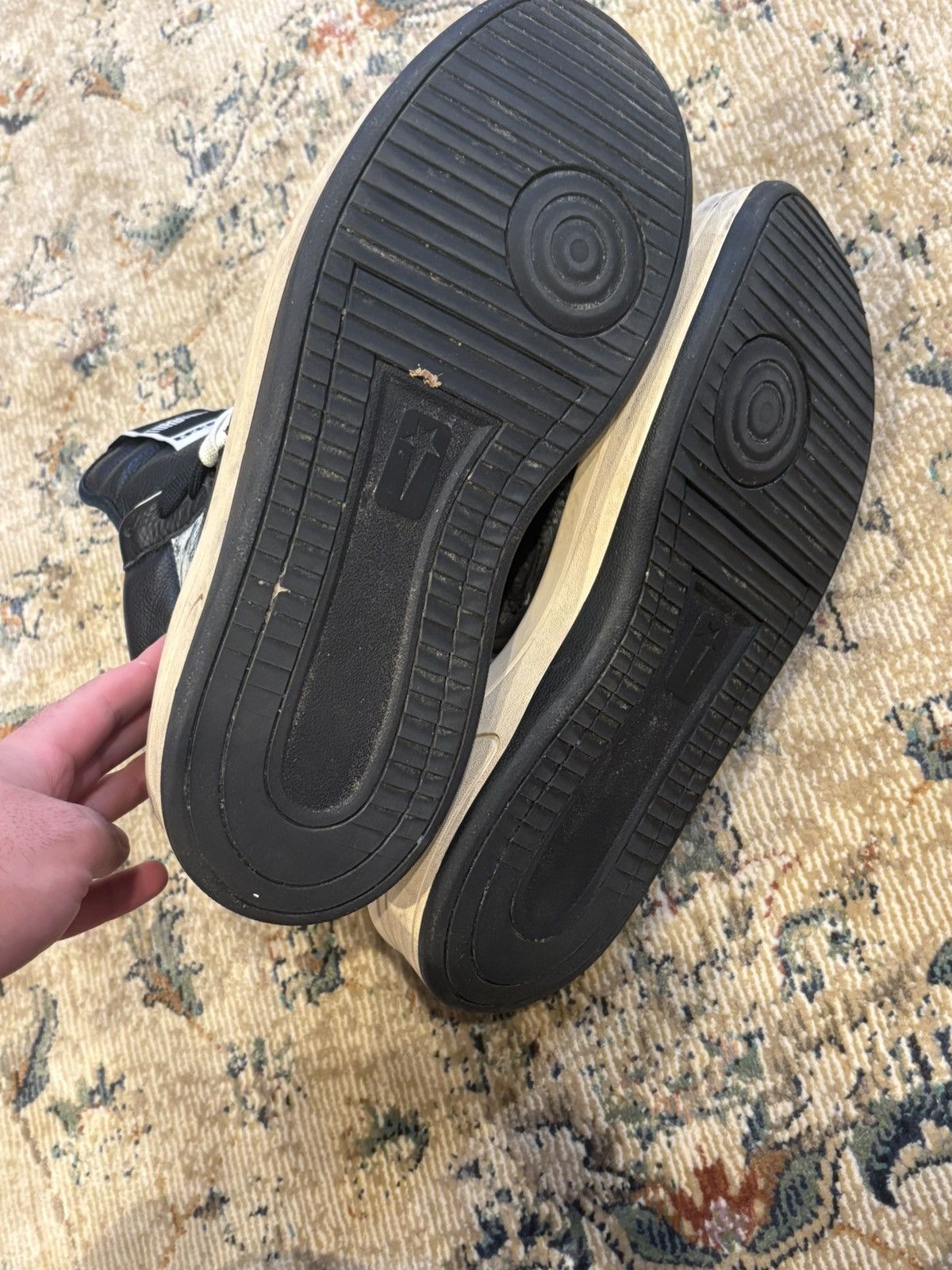 Converse × Rick Owens Drkshdw Painted Rick Owens Turbowpns Size US 12 / EU 45 - 10 Thumbnail