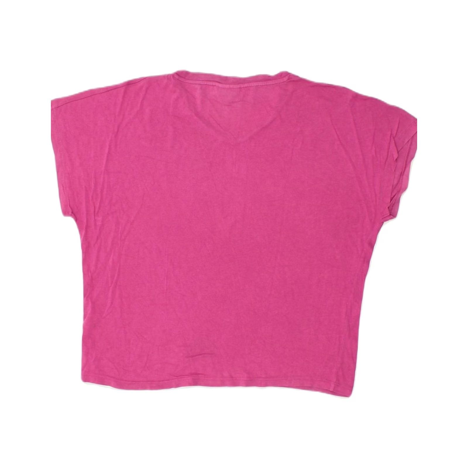 Ellesse ELLESSE T-Shirt Womens Large Pink Cotton Oversized Casual Top UK 14 Size L / US 10 / IT 46 - 2 Thumbnail