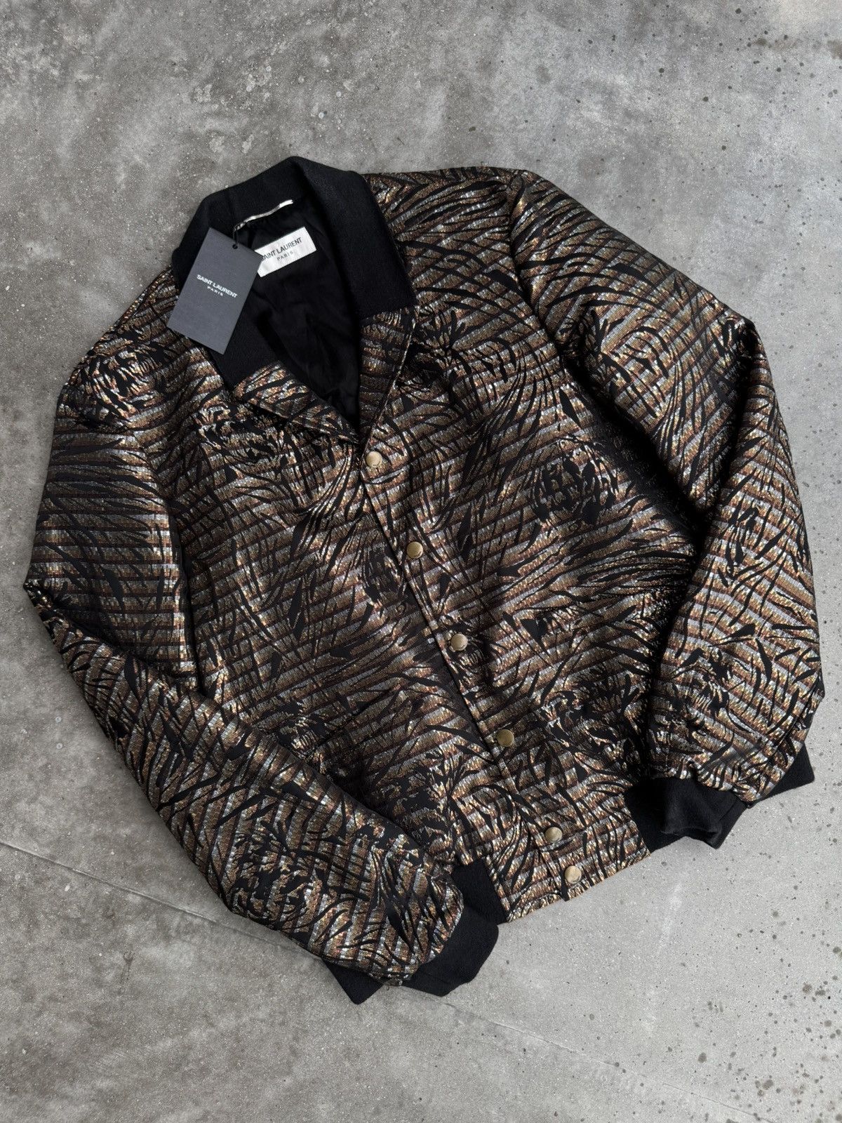 Saint Laurent Paris Saint Laurent Paris Hedi Slimane Teddy Gold Jacket Size US M / EU 48-50 / 2 - 1 Thumbnail