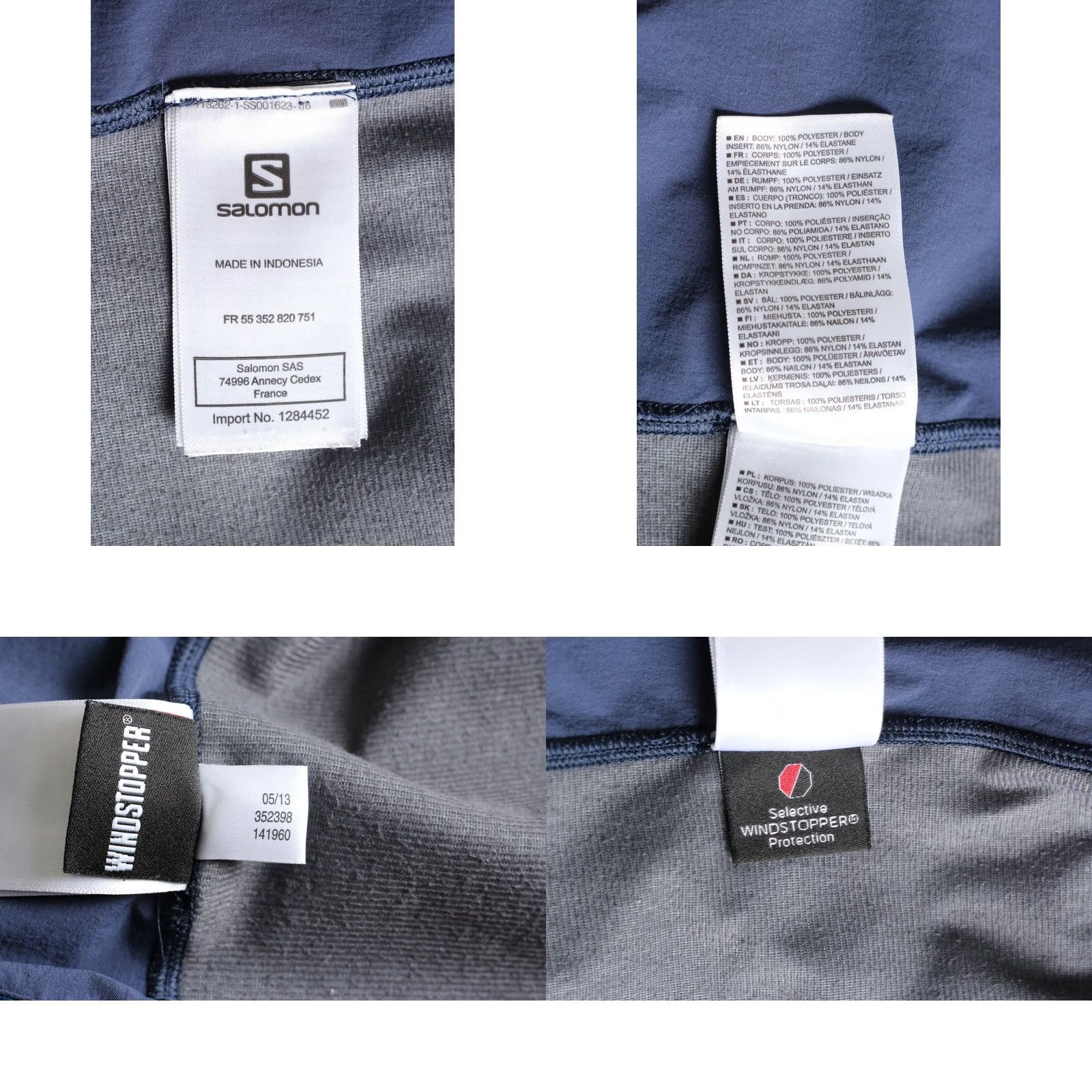 Salomon Salomon Windstopper Hooded Soft Shell Jacket Men S Windbreaker, Full Zip, Blue, Regular Fit Size US S / EU 44-46 / 1 - 8 Thumbnail