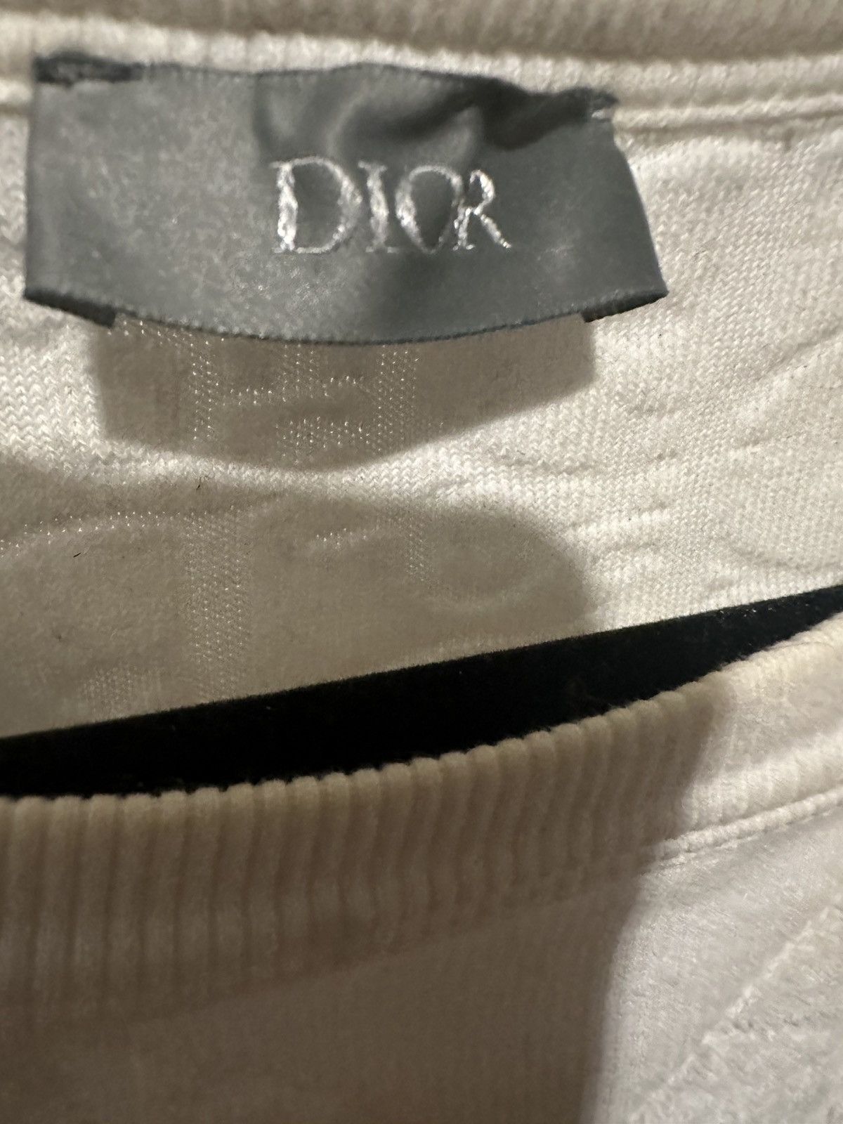 Dior Dior White Terry Oblique T-shirt Cotton Jacquard Size US XL / EU 56 / 4 - 3 Thumbnail