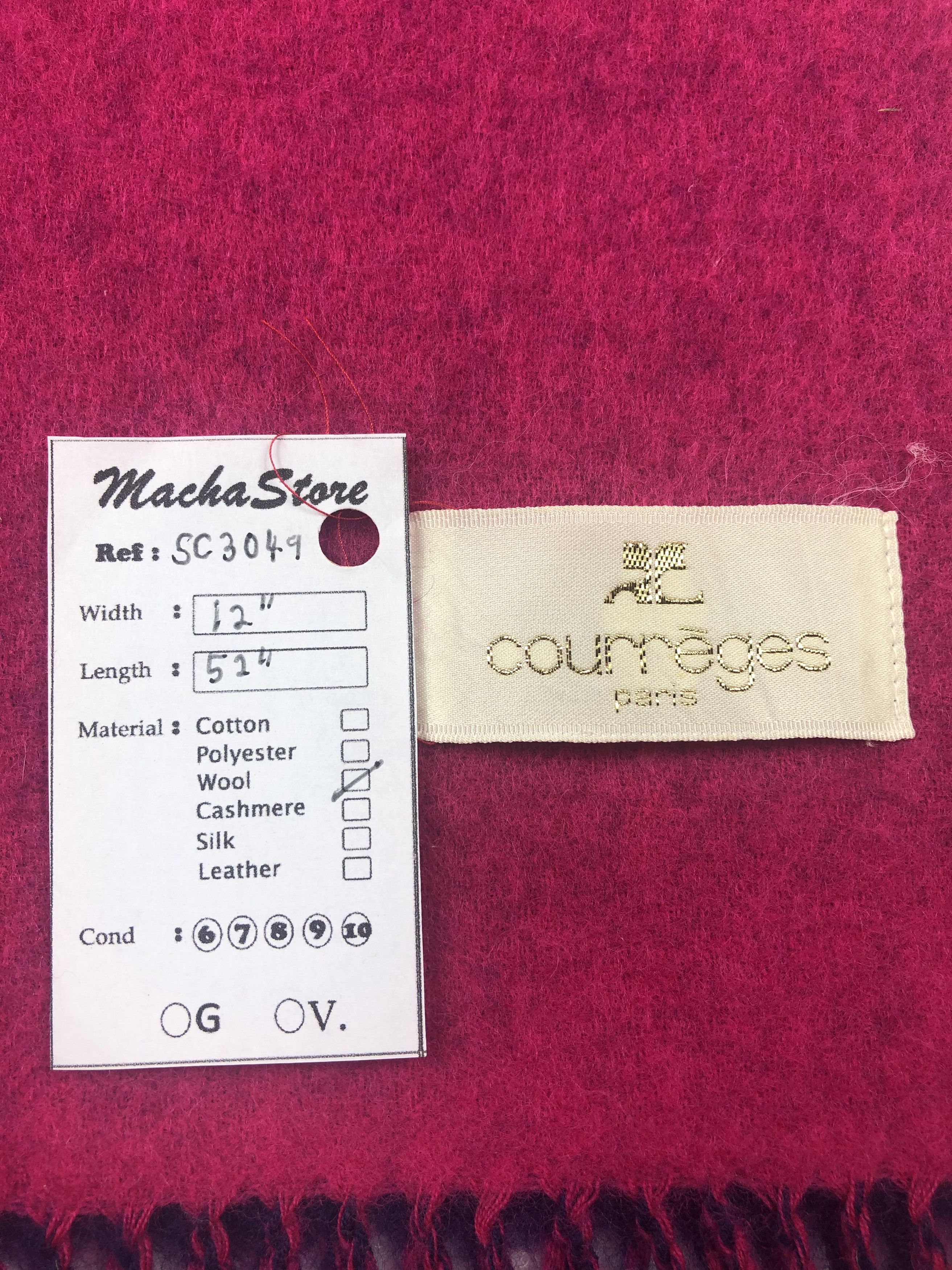 Courreges Courreges Wool Scarf / Muffler / Neckwear Size ONE SIZE - 3 Thumbnail
